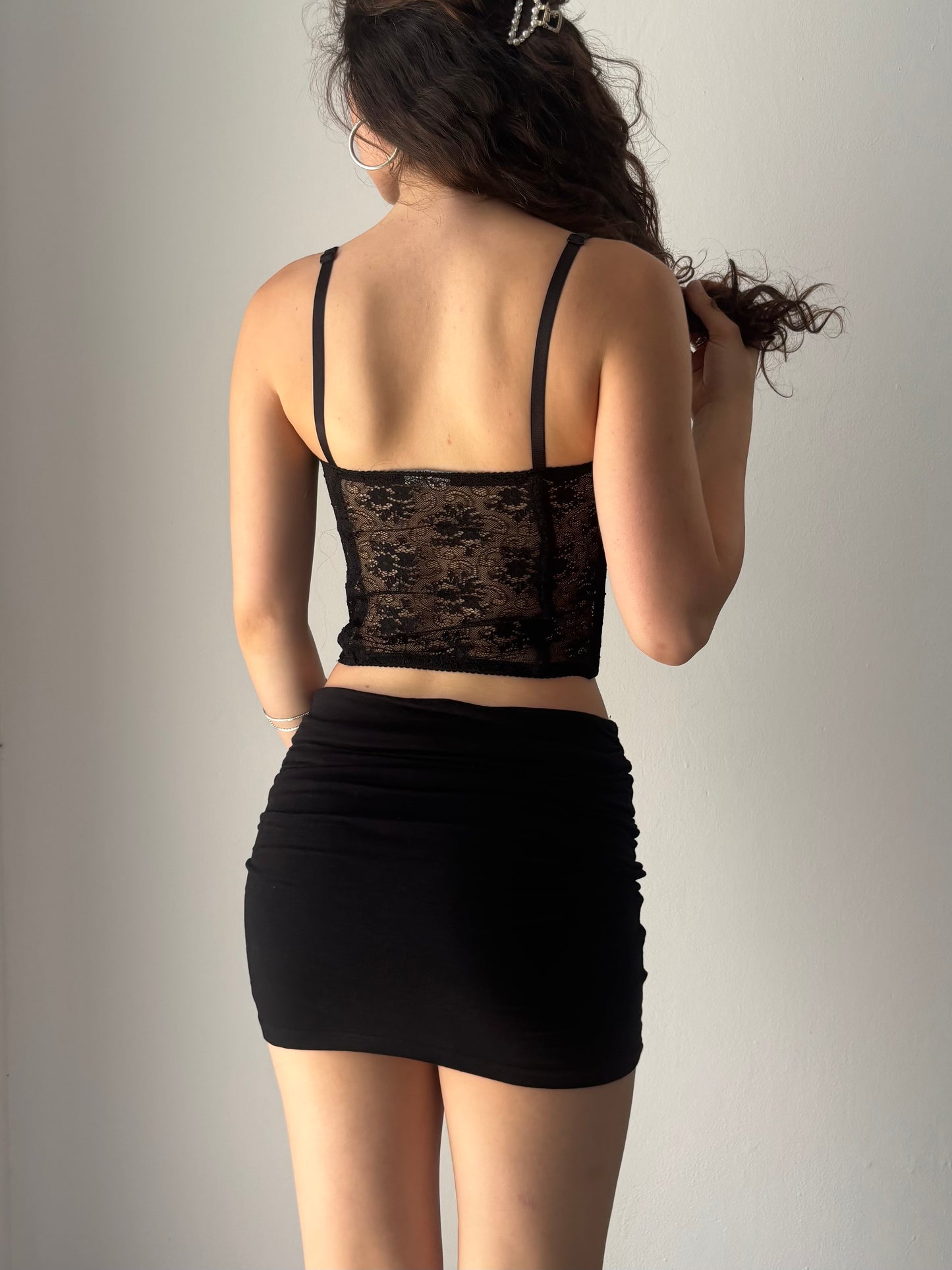 Liu Jo black lace corset