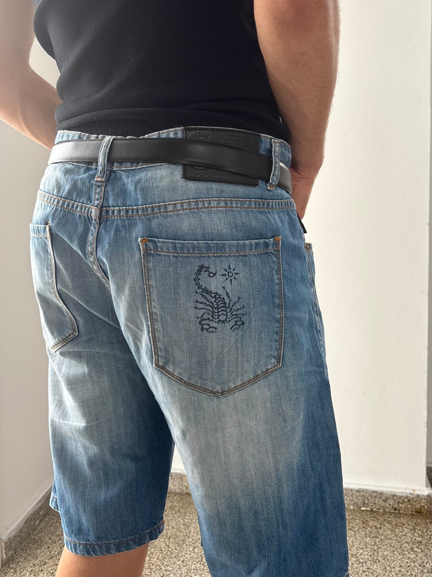Scorpion jean shorts