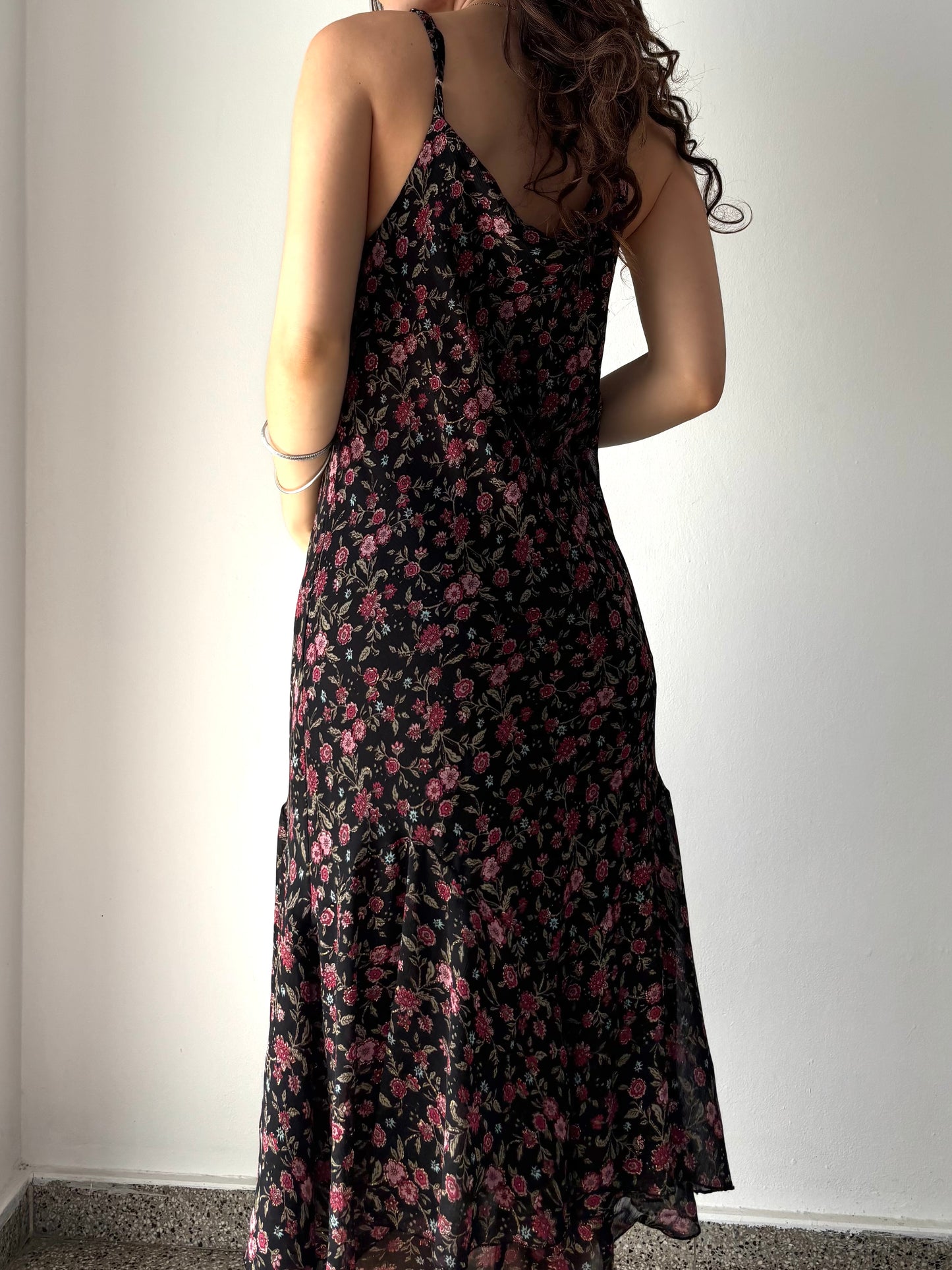 Floral print flowy maxi dress