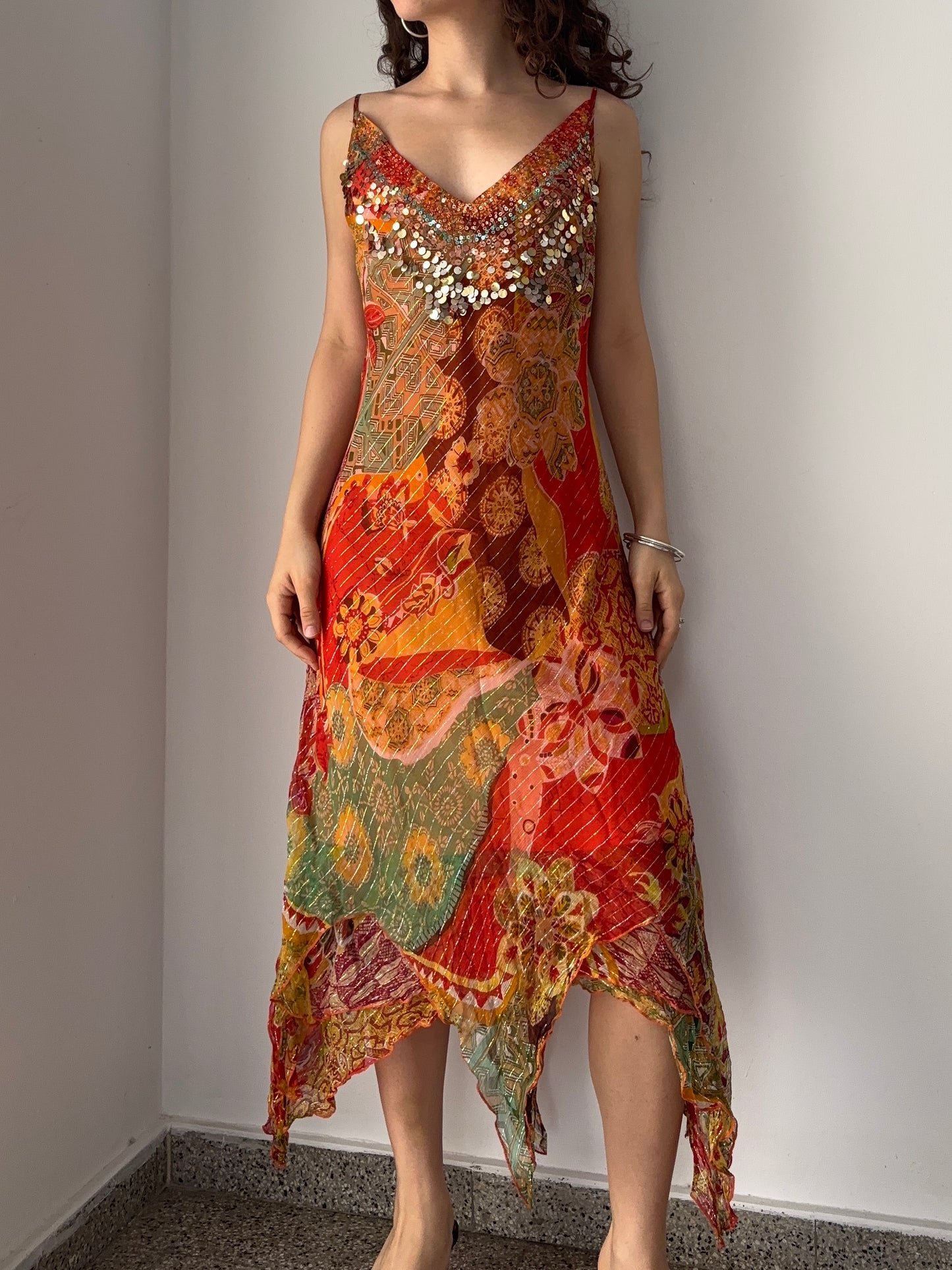 Orange vintage fairy dress