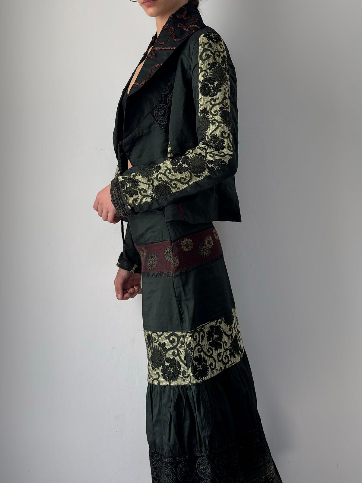Green blazer & skirt set