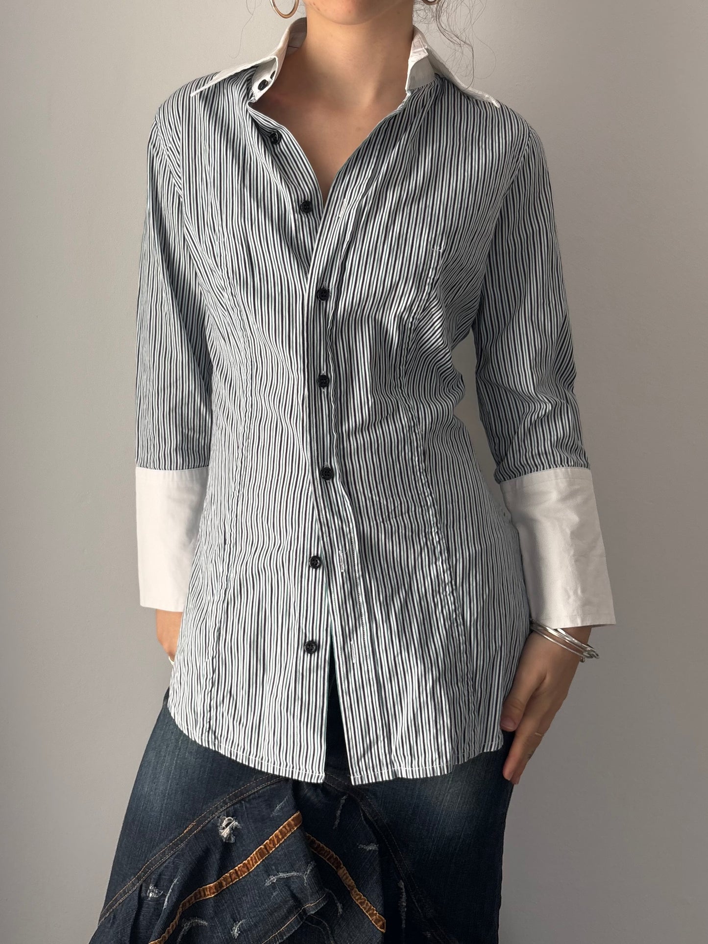 Striped button up shirt