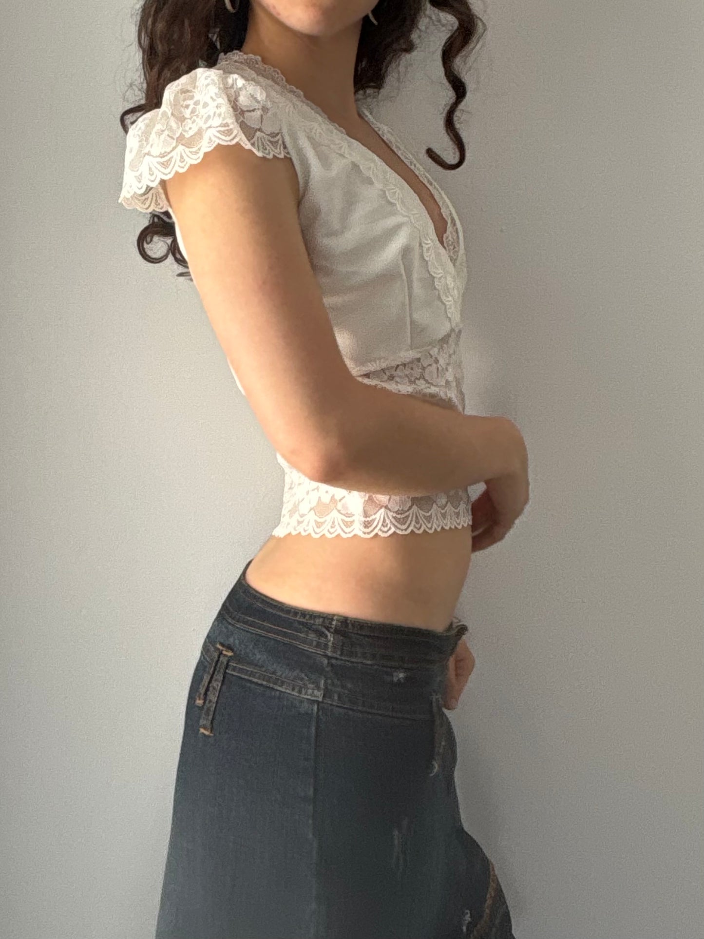 White lace top