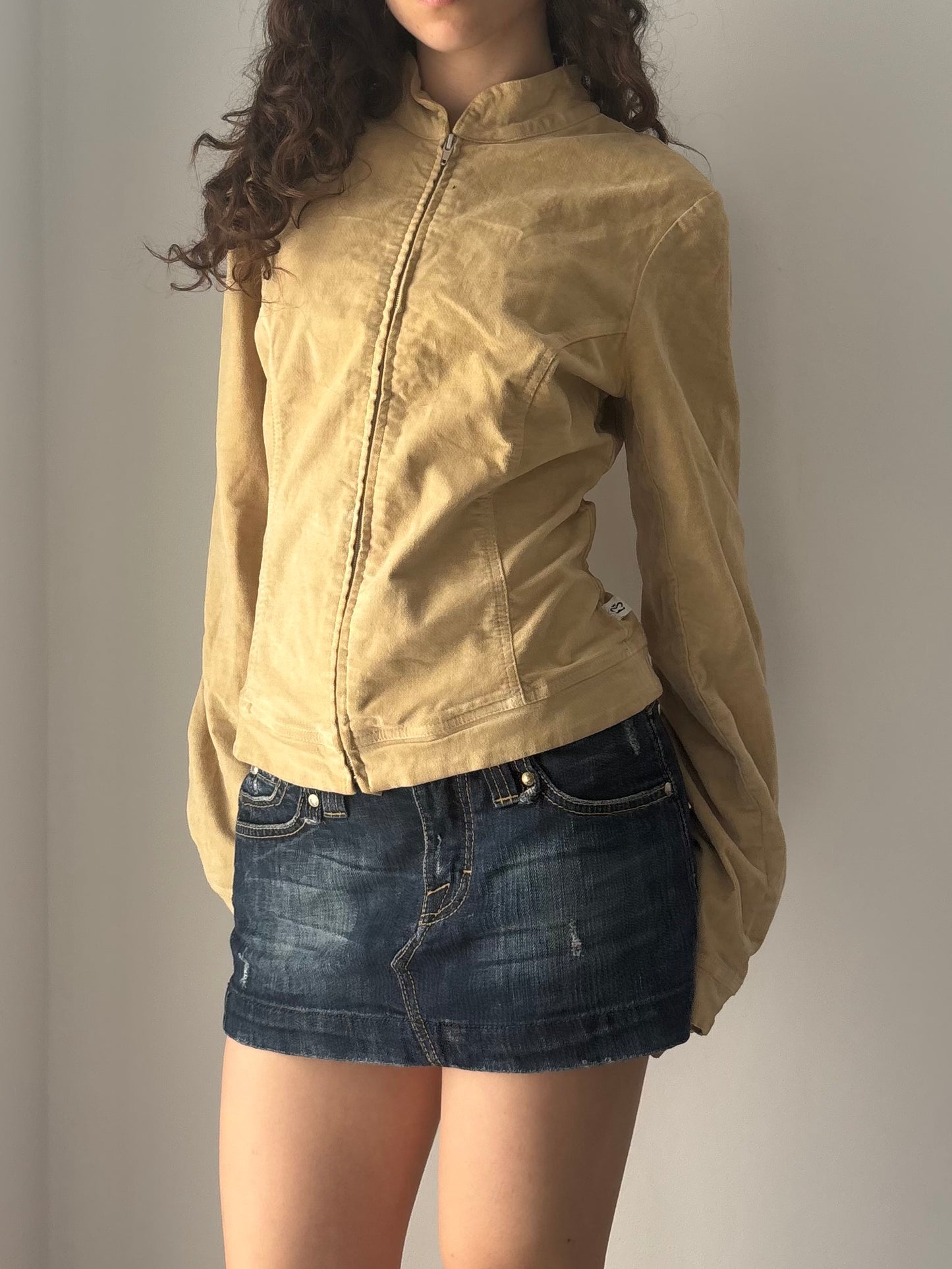 Beige suede jacket