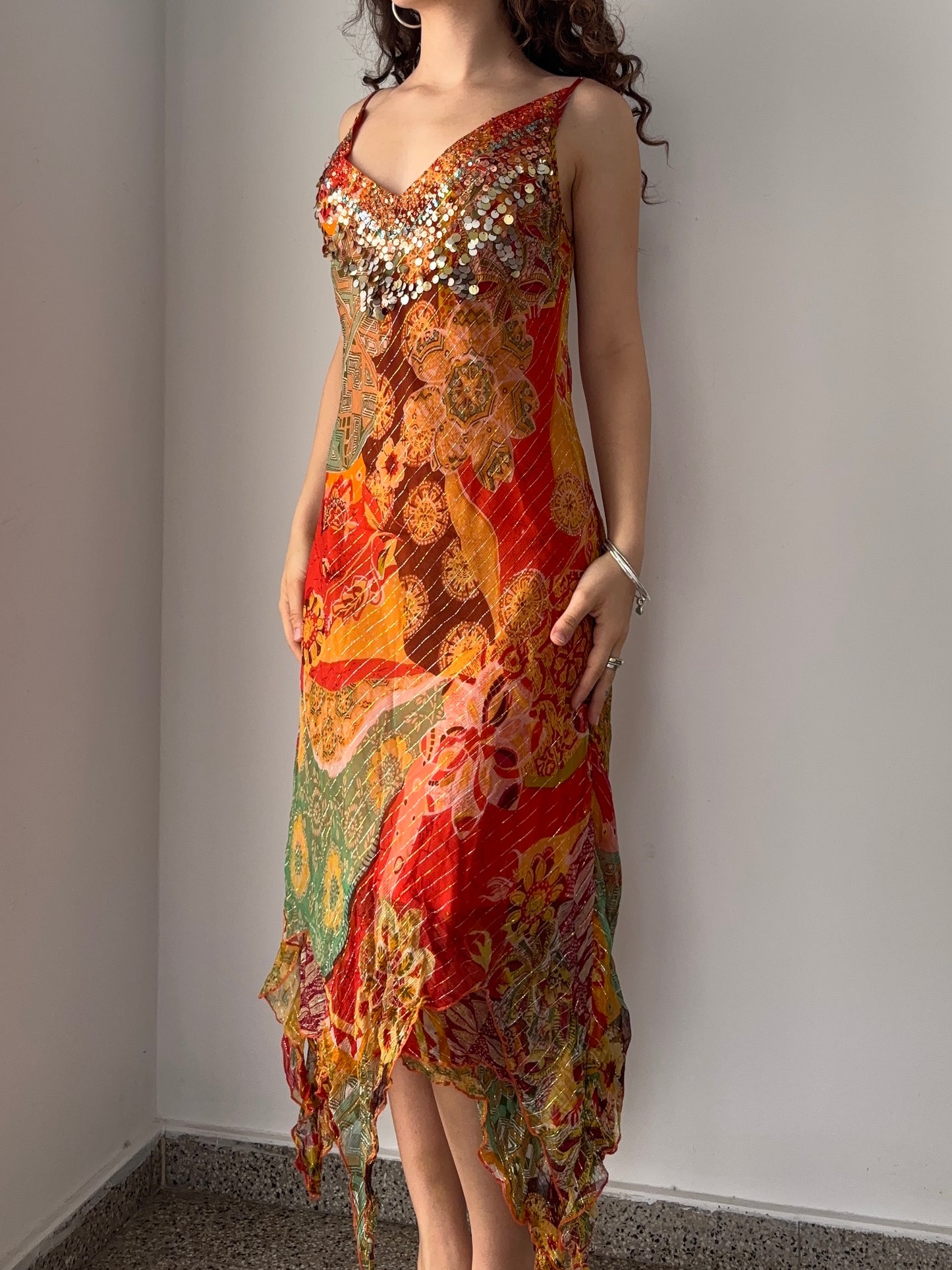 Orange vintage fairy dress