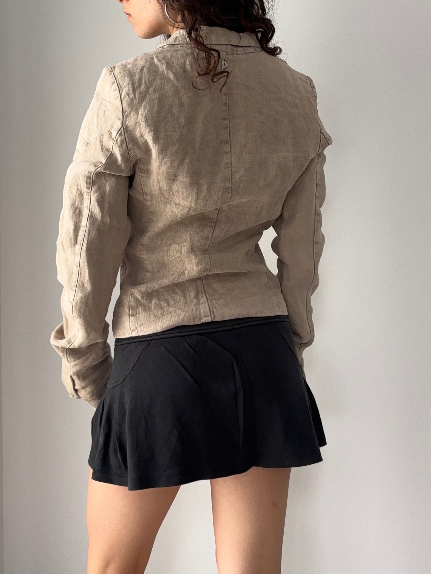 Linen beige blazer
