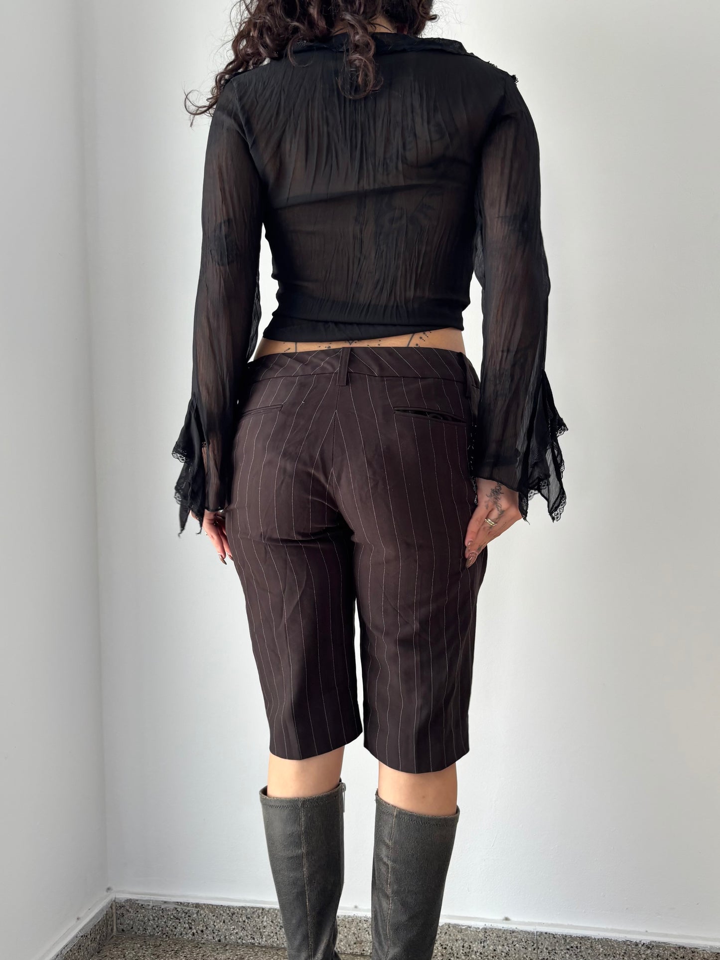 Black shorts with skeletons