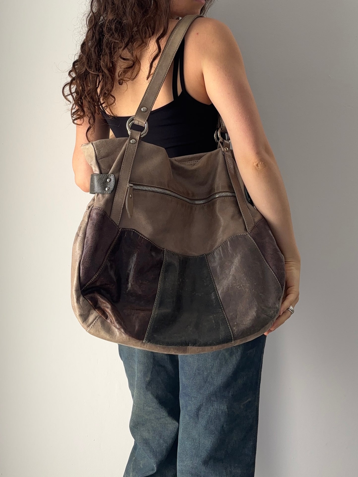Italian leather shoulder bag