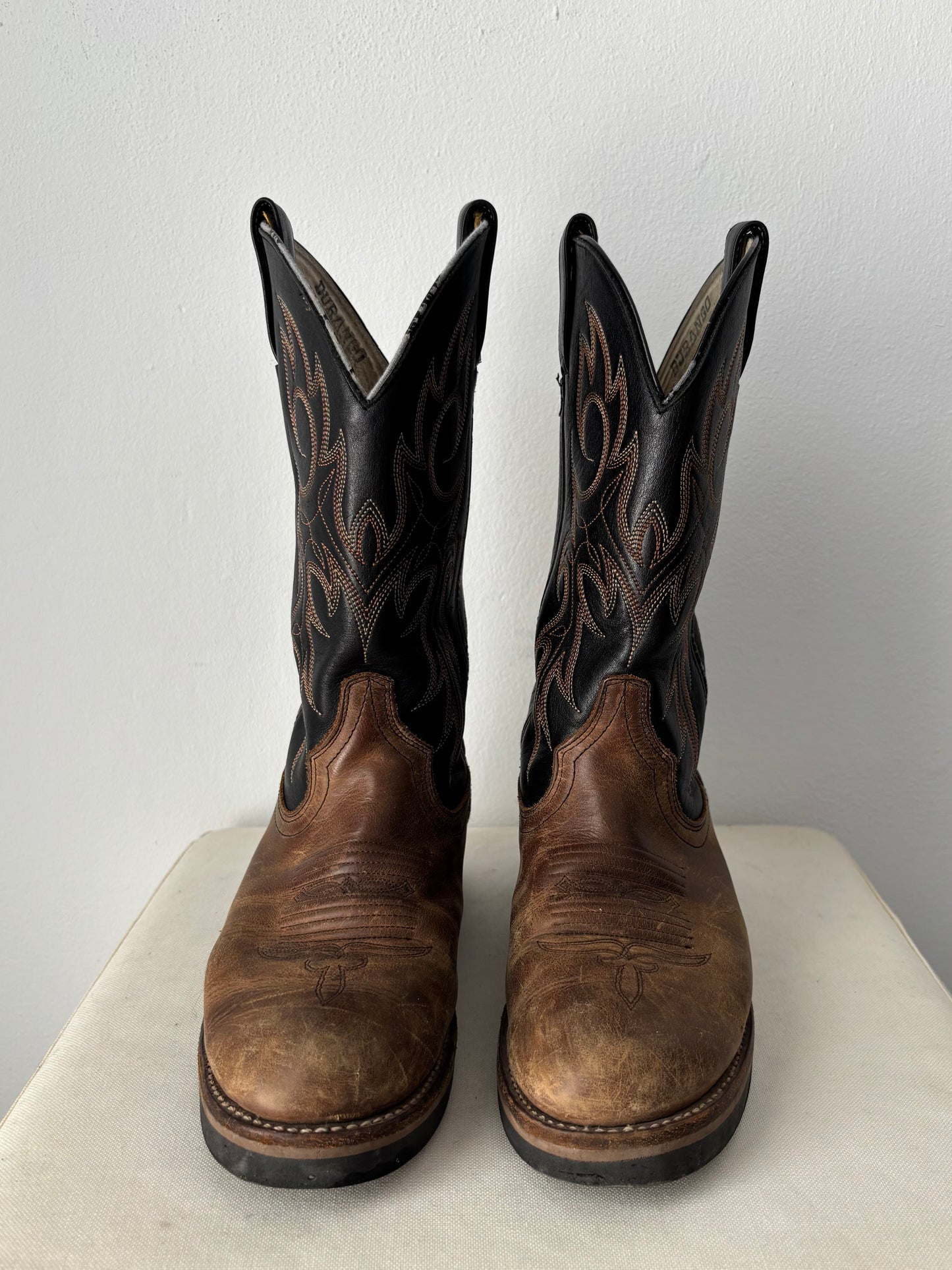 Leather cowboy boots