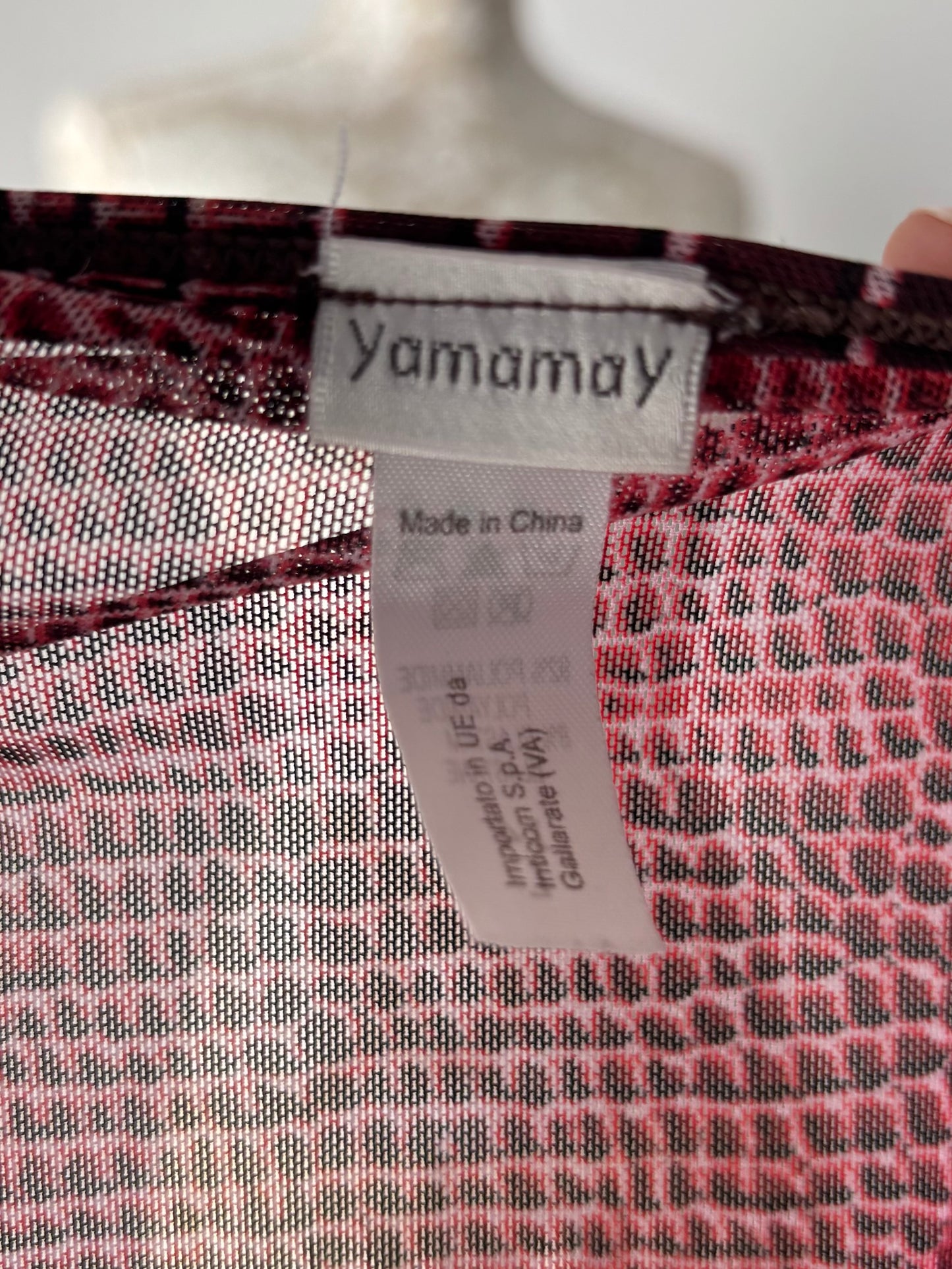 Yamamay see through burgundy cami top