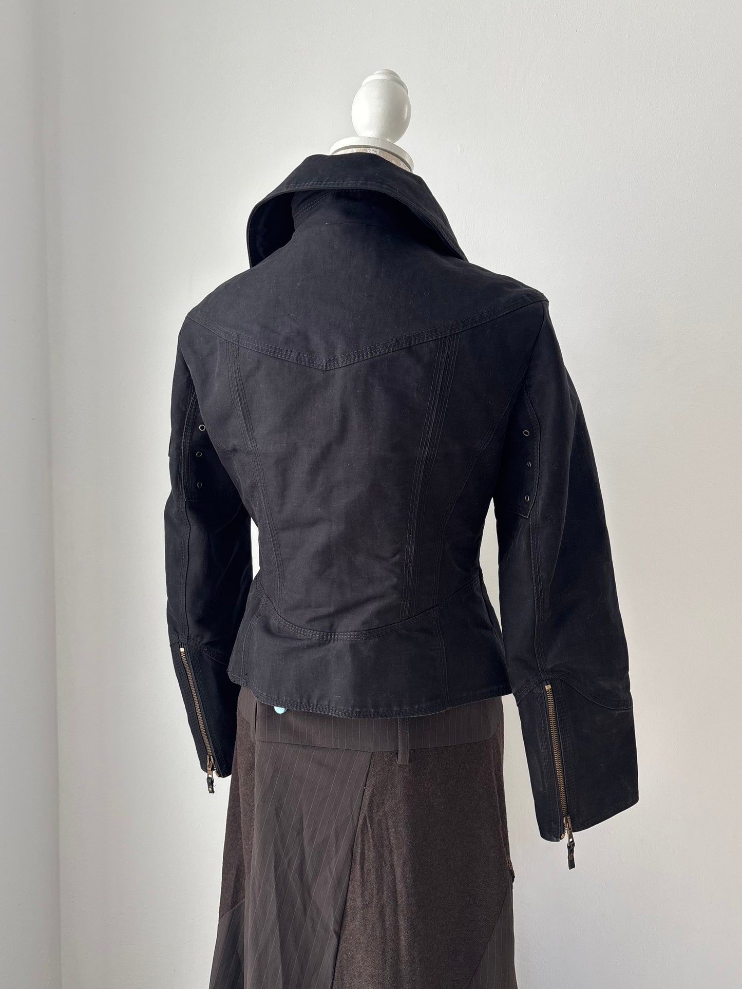 Massimo Rebecchi black jacket with buckle detail