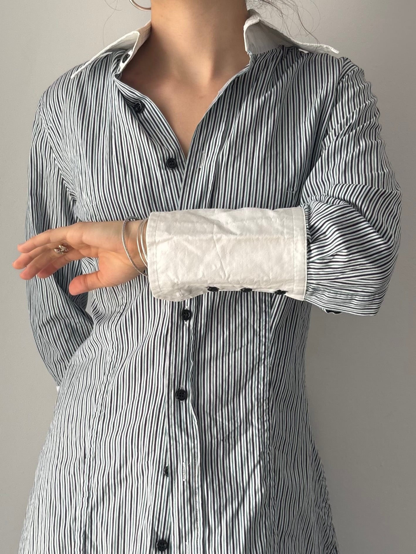 Striped button up shirt