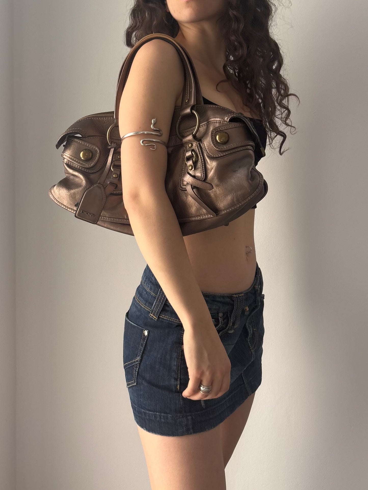 DKNY gold/metallic hand bag