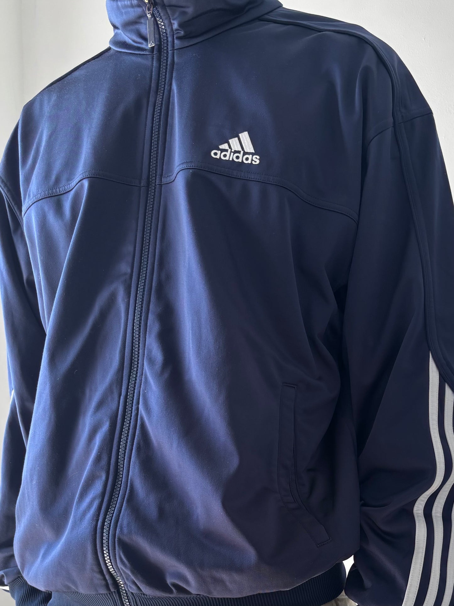 Adidas blue zip up jacket