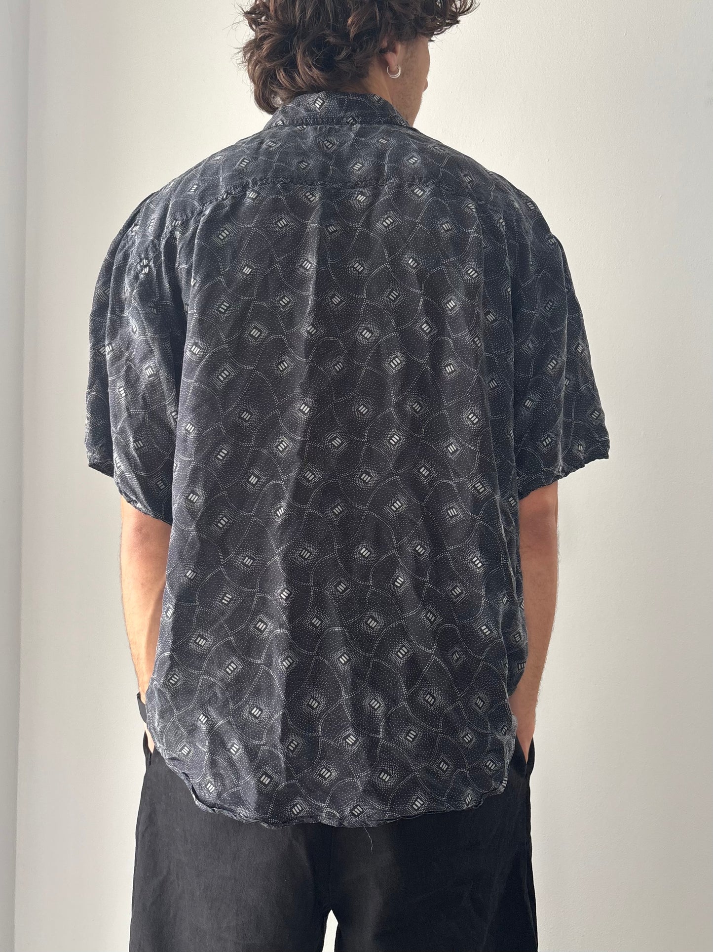 Silk summer shirt with patterns