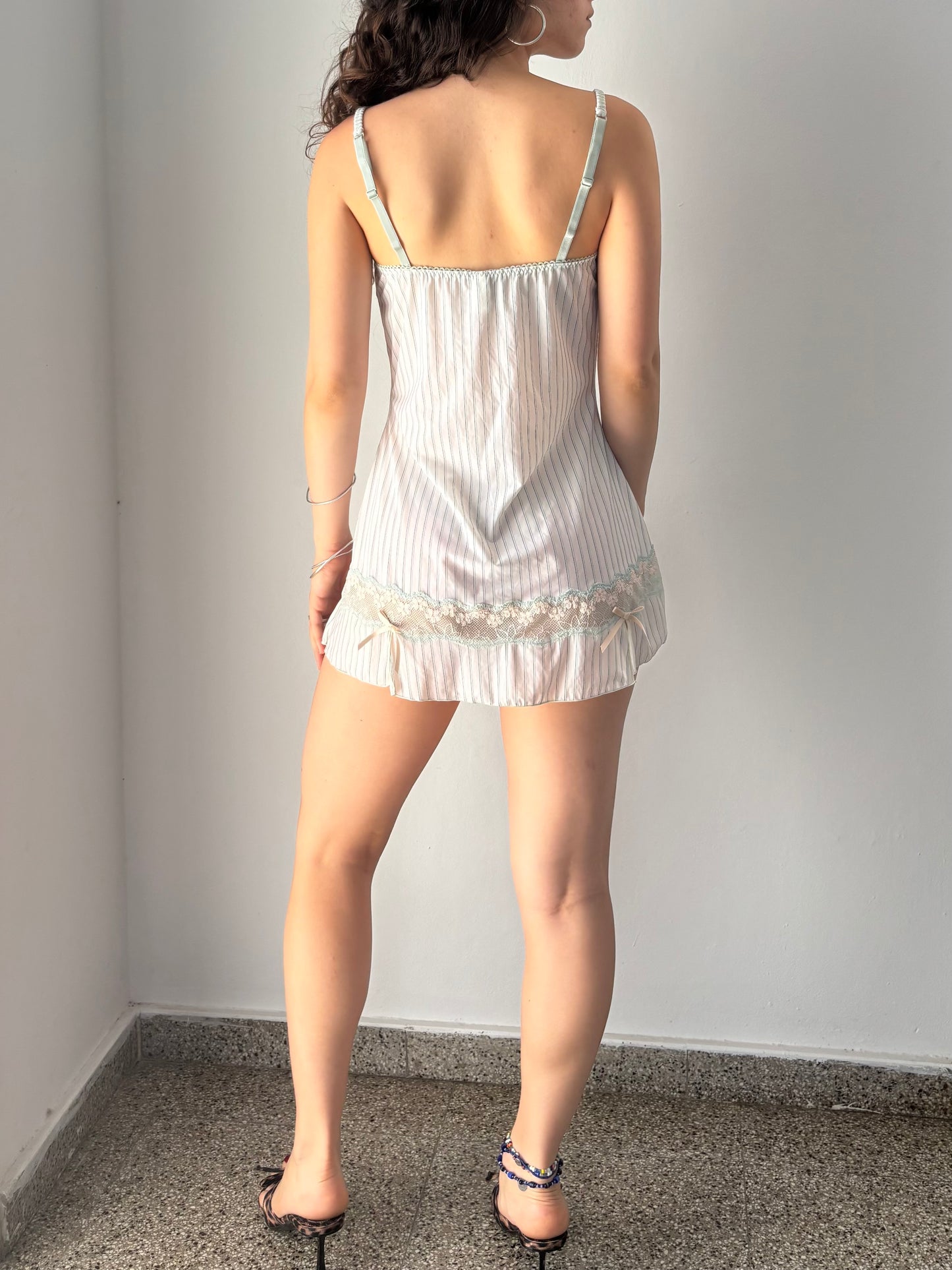 Striped baby doll slip