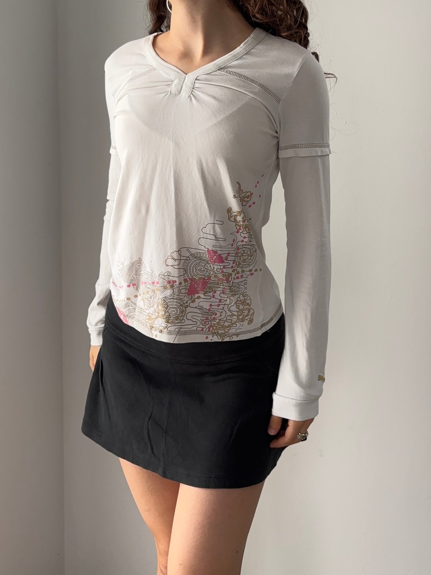 Puma white long sleeve top