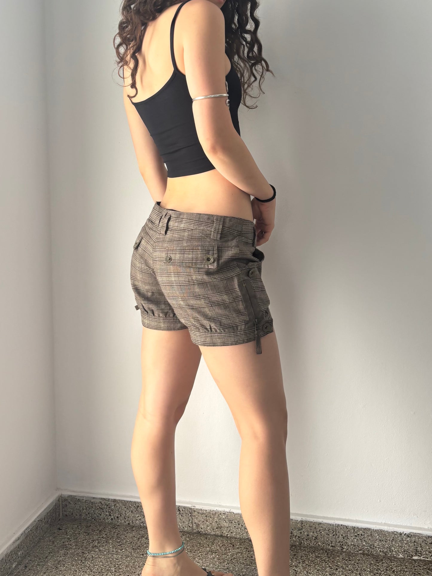 Plaid mini shorts