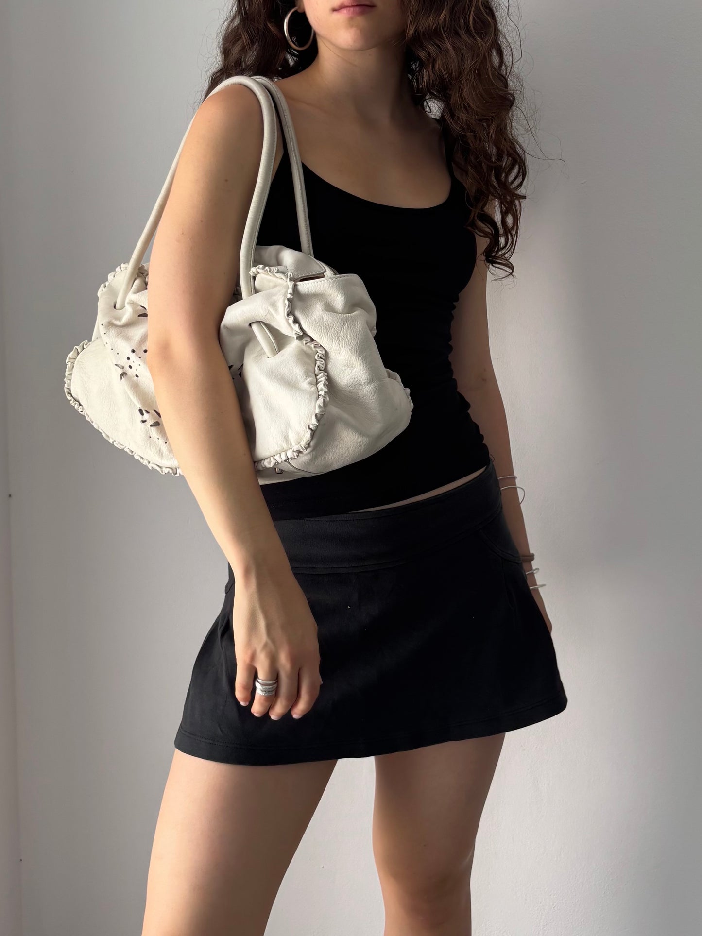 Furla white leather bag