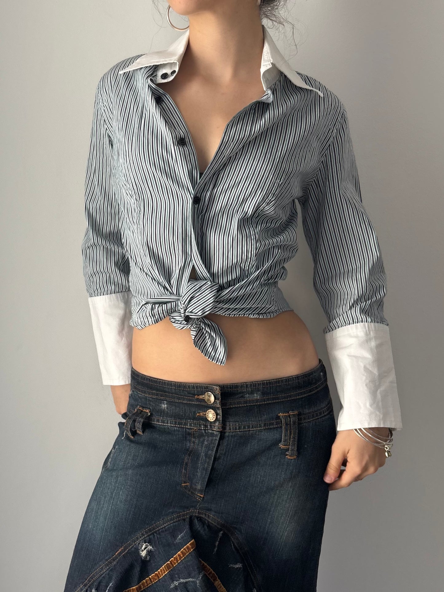 Striped button up shirt