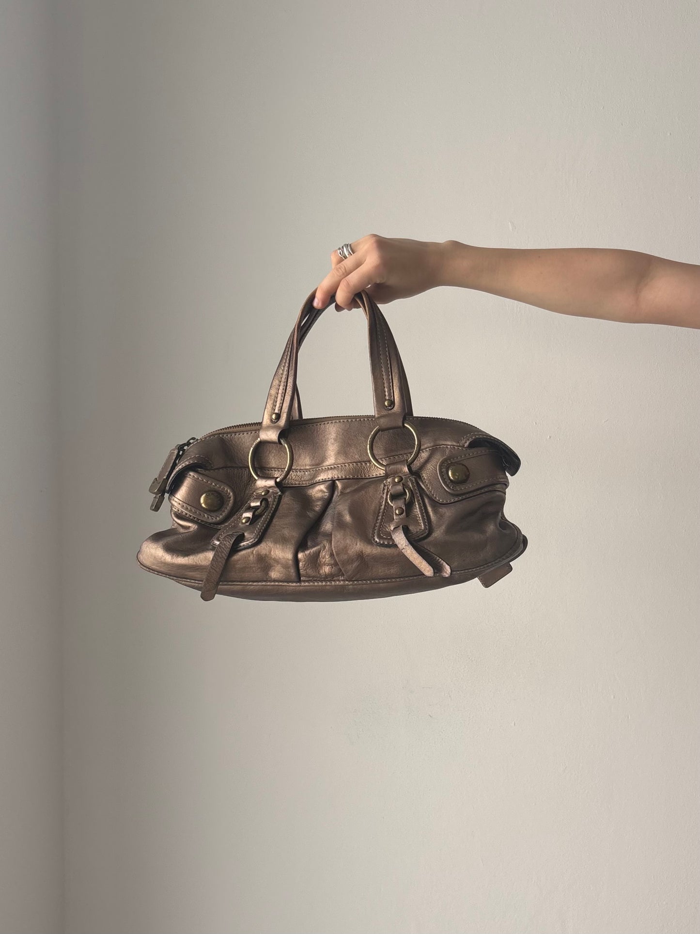 DKNY gold/metallic hand bag