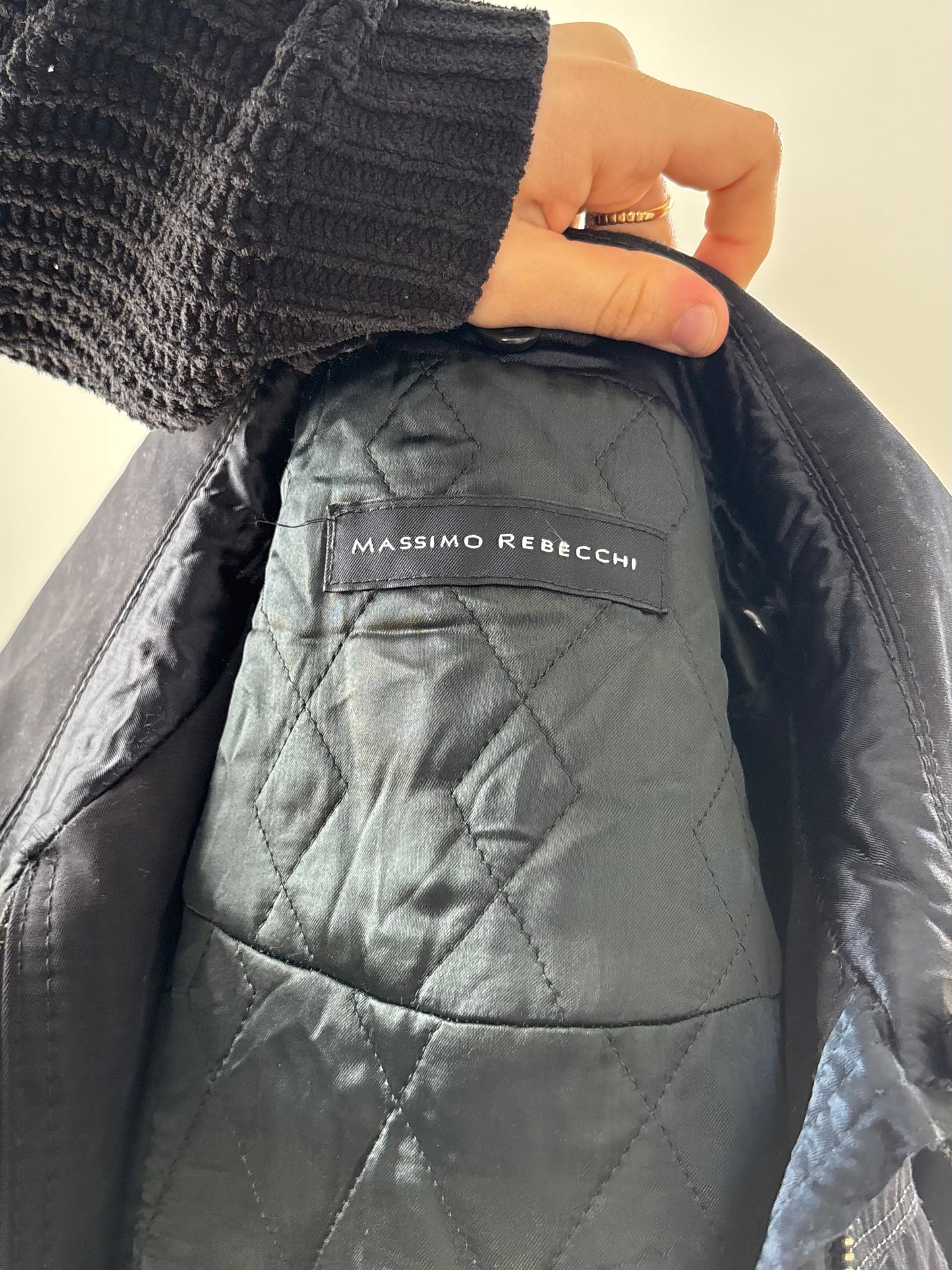 Massimo Rebecchi black jacket with buckle detail