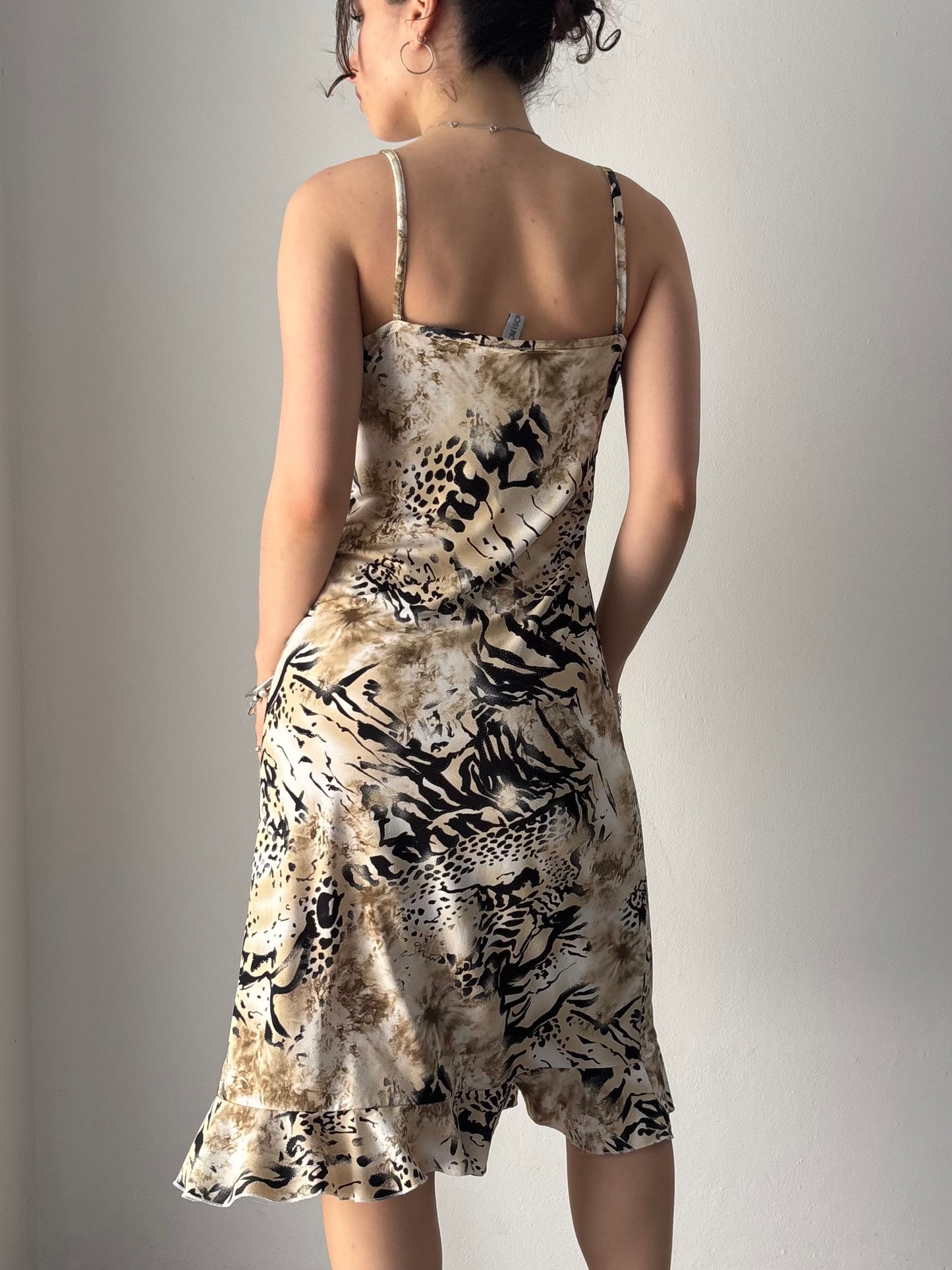 Animal print midi dress