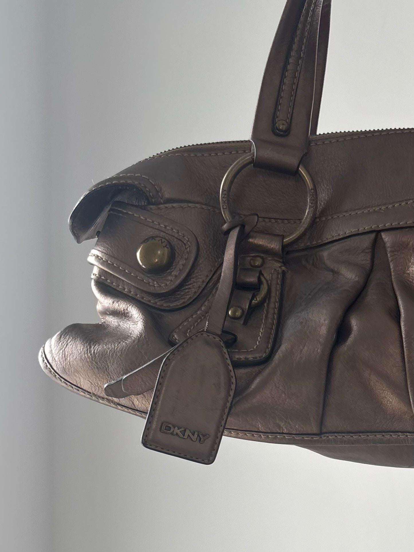 DKNY gold/metallic hand bag