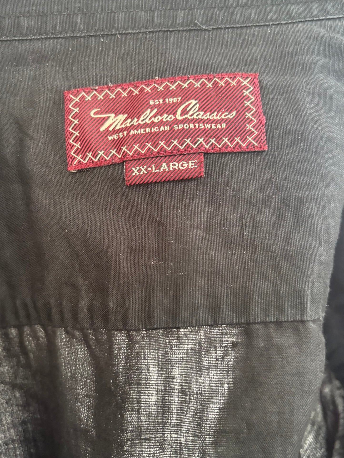 Black Marlboro Classics high neck shirt