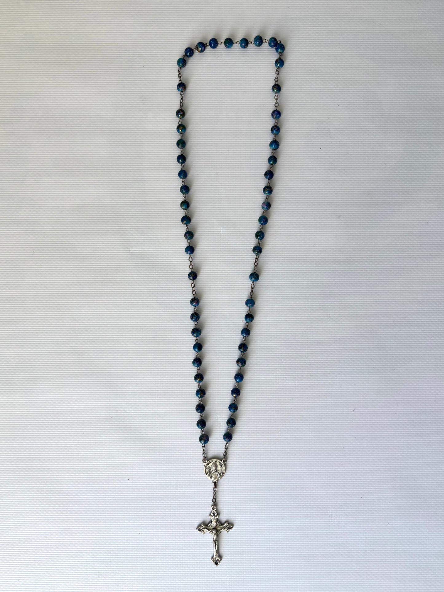 Italian Rosay with blue beads