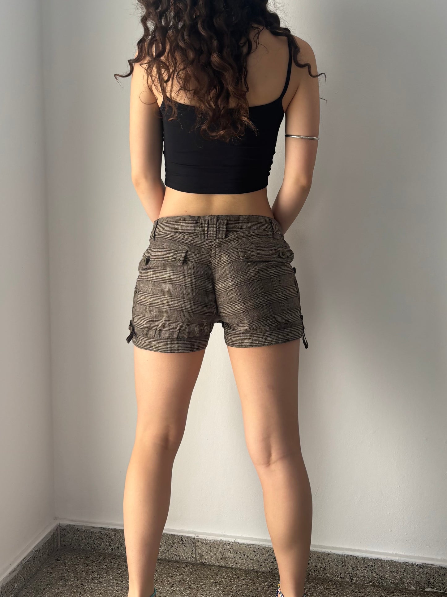 Plaid mini shorts