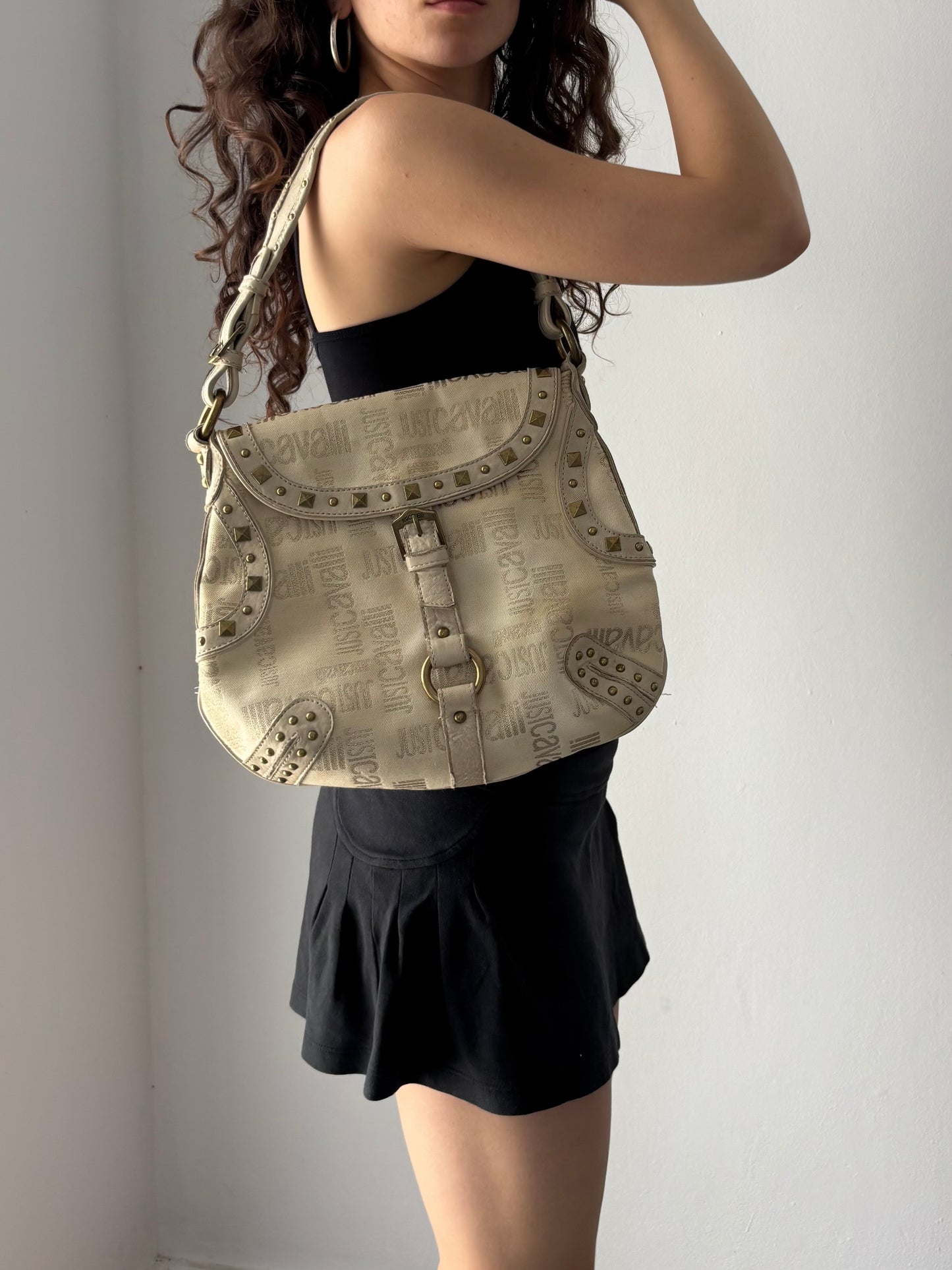 Just Cavalli cream & gold bag