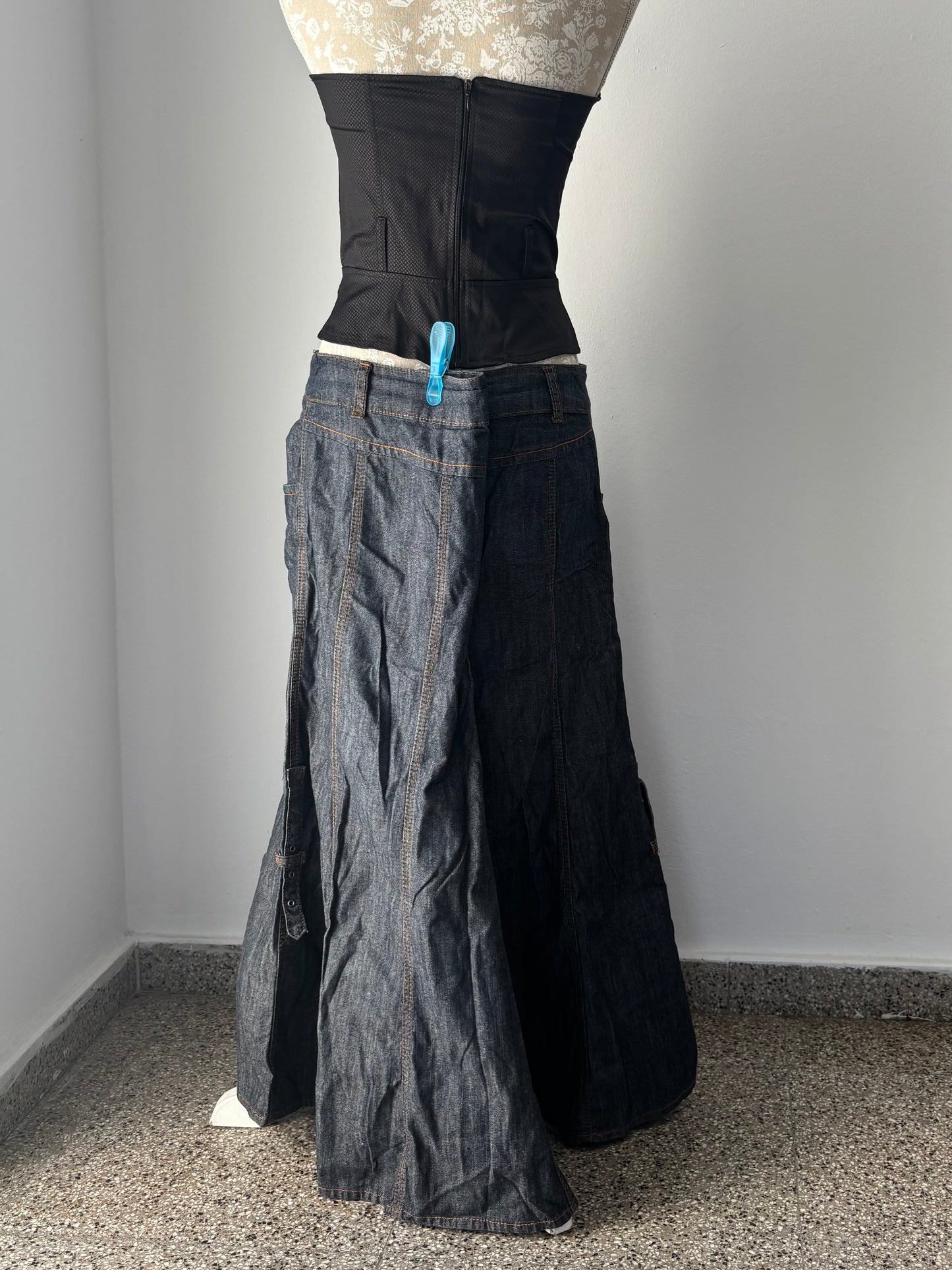 Jean maxi skirt