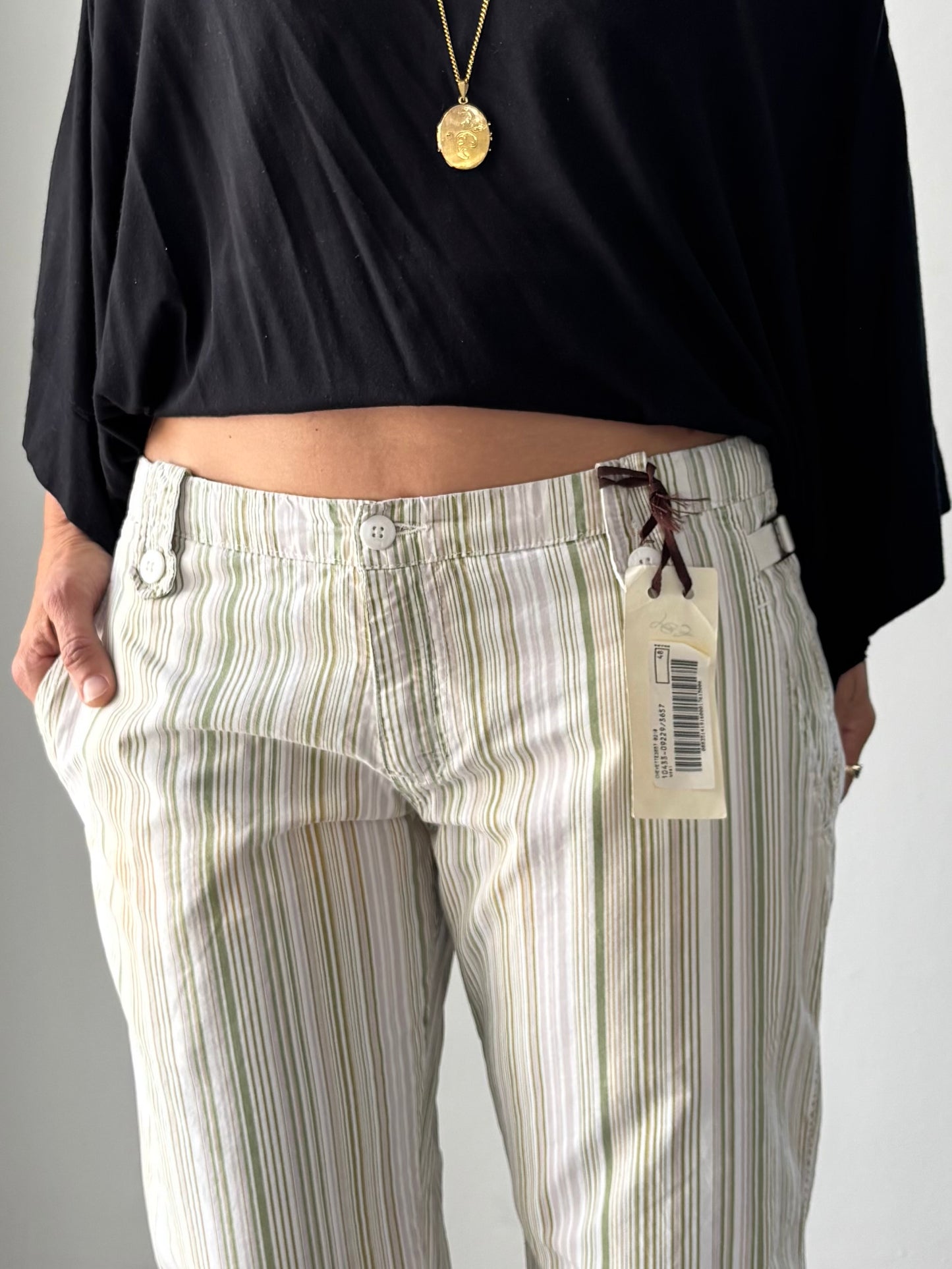 Dead Stock white striped pants