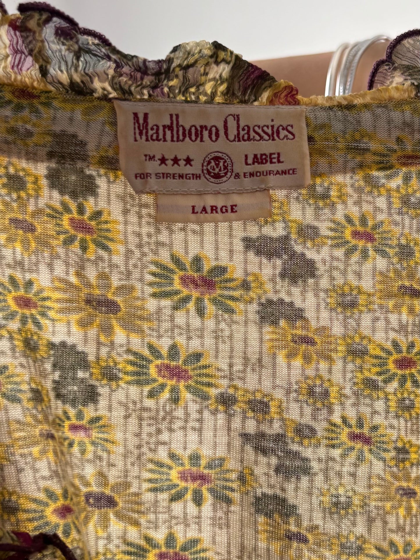 Marlboro Classics yellow floral top