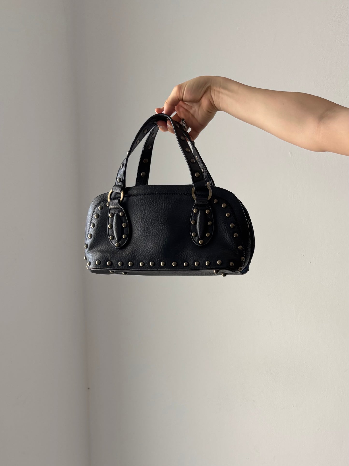 Just Cavalli black & blue studded bag
