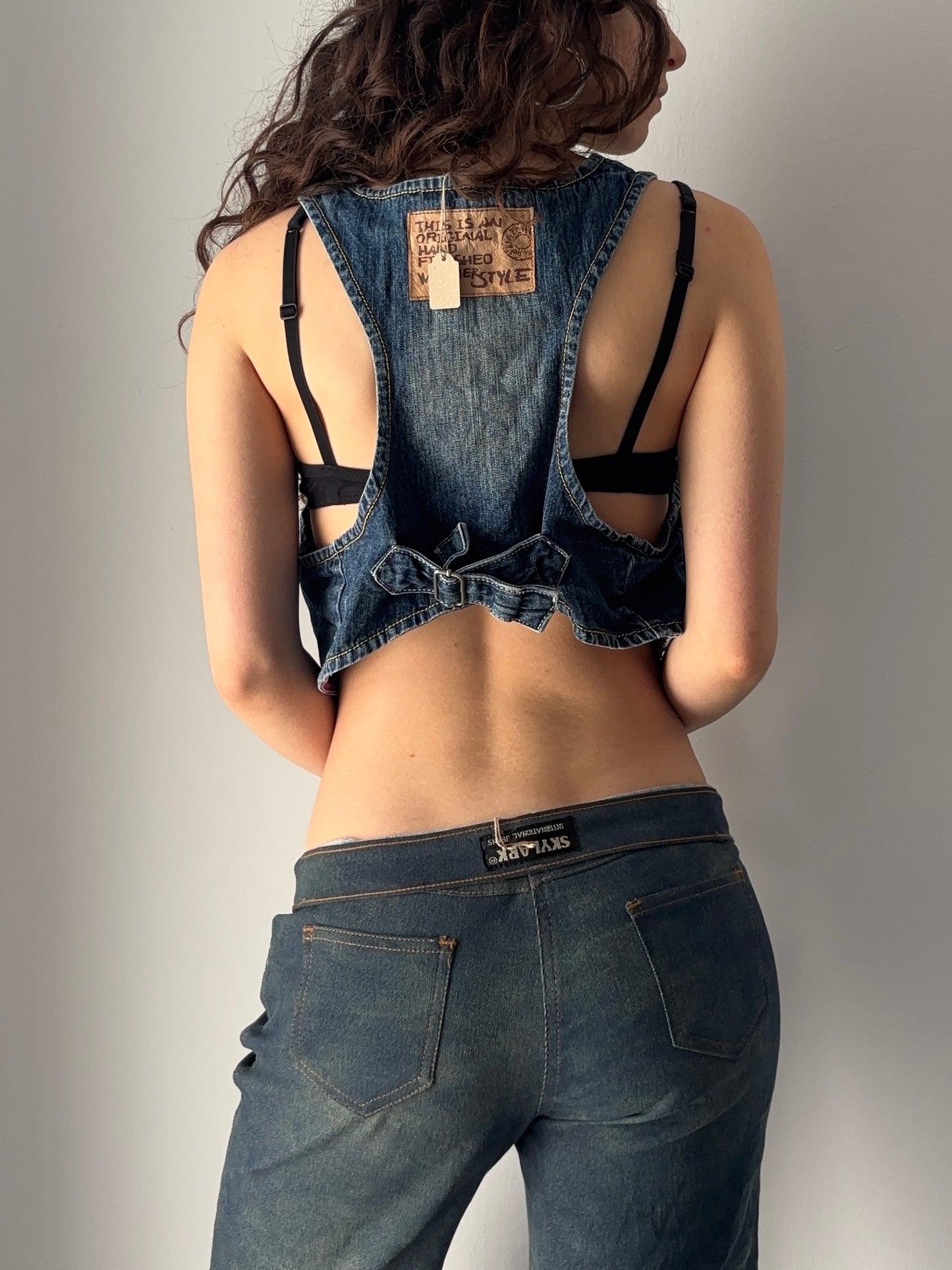 Y2K denim vest top