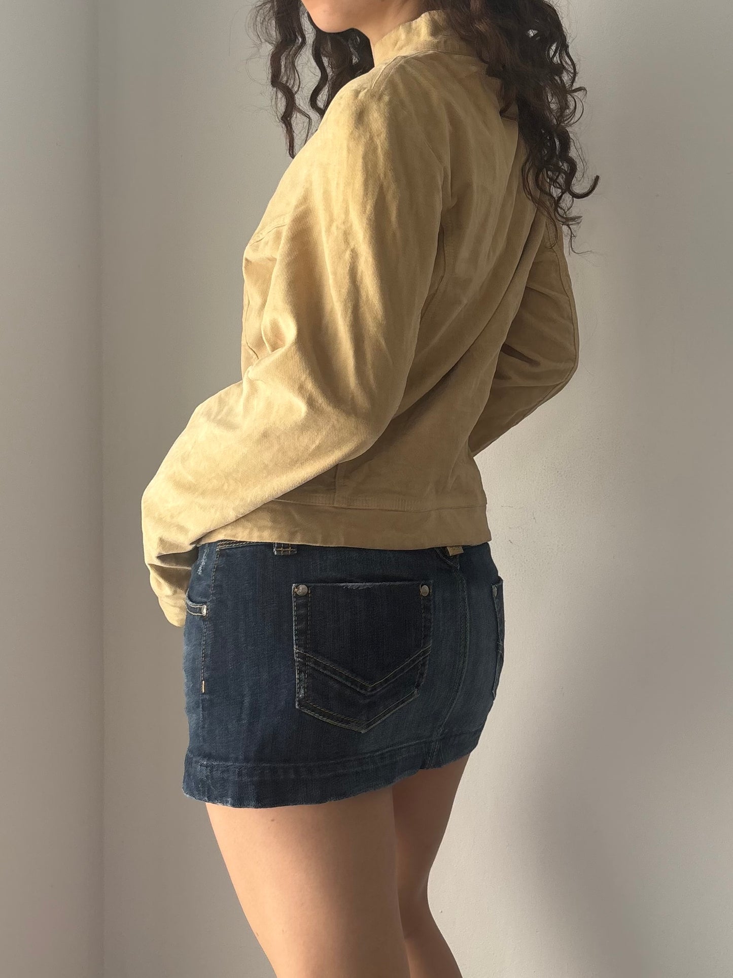 Beige suede jacket
