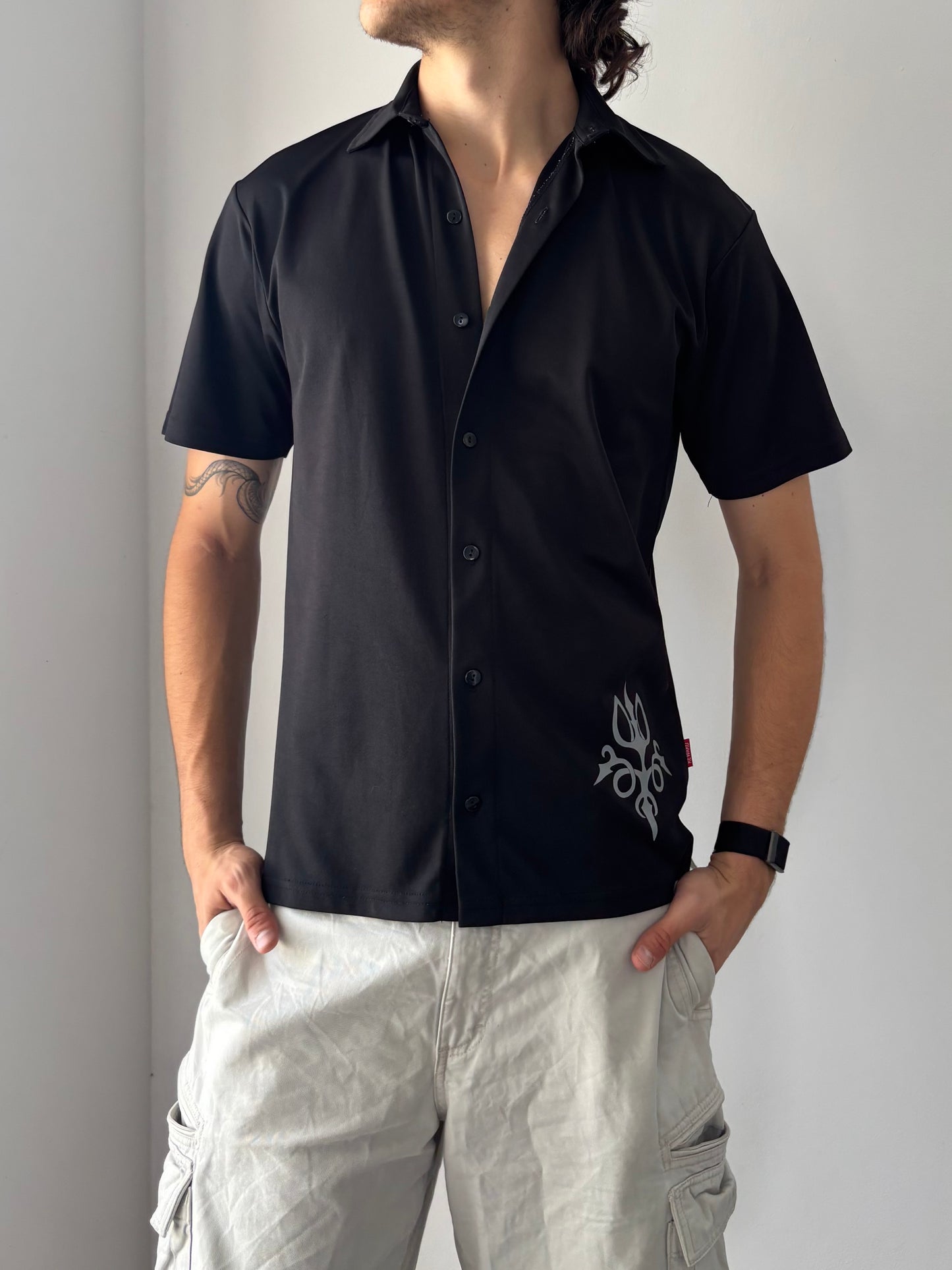 Black shirt with unique design
