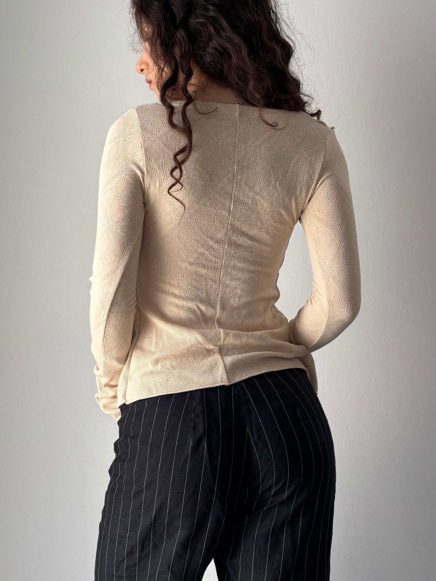 Cardigan top with bow