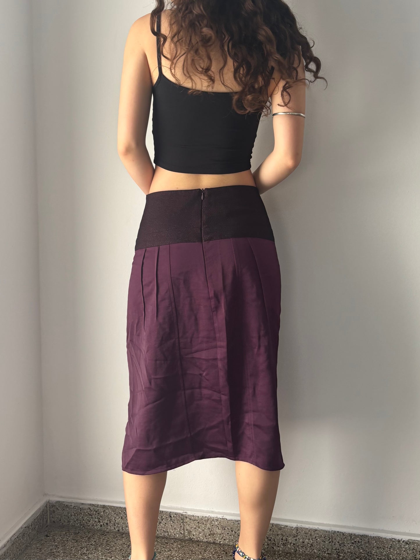 Benetton purple pencil skirt