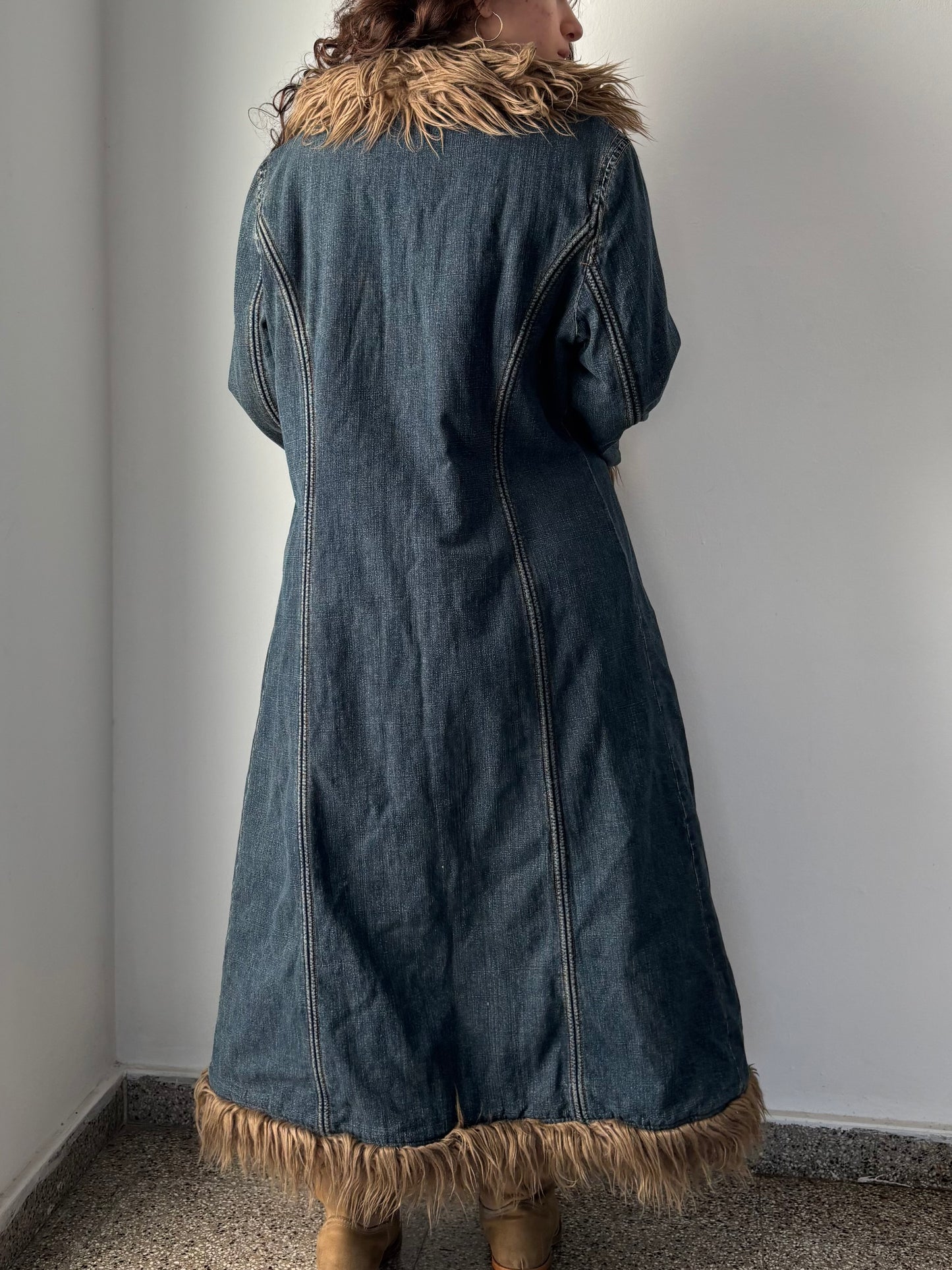 Dorothy Perkins denim afghan coat