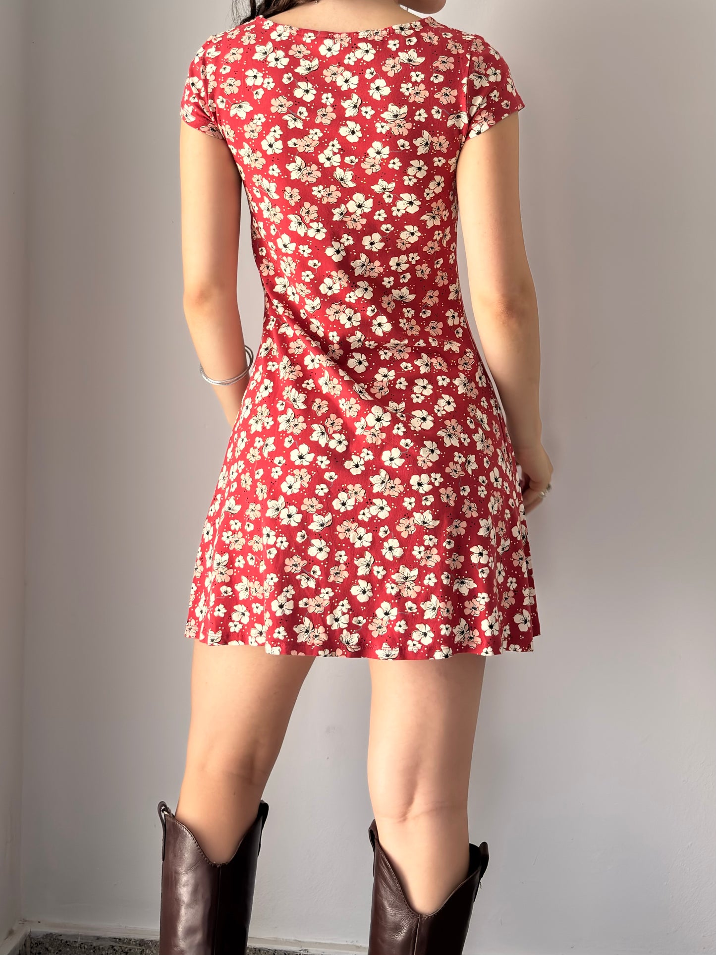 Floral print mini dress