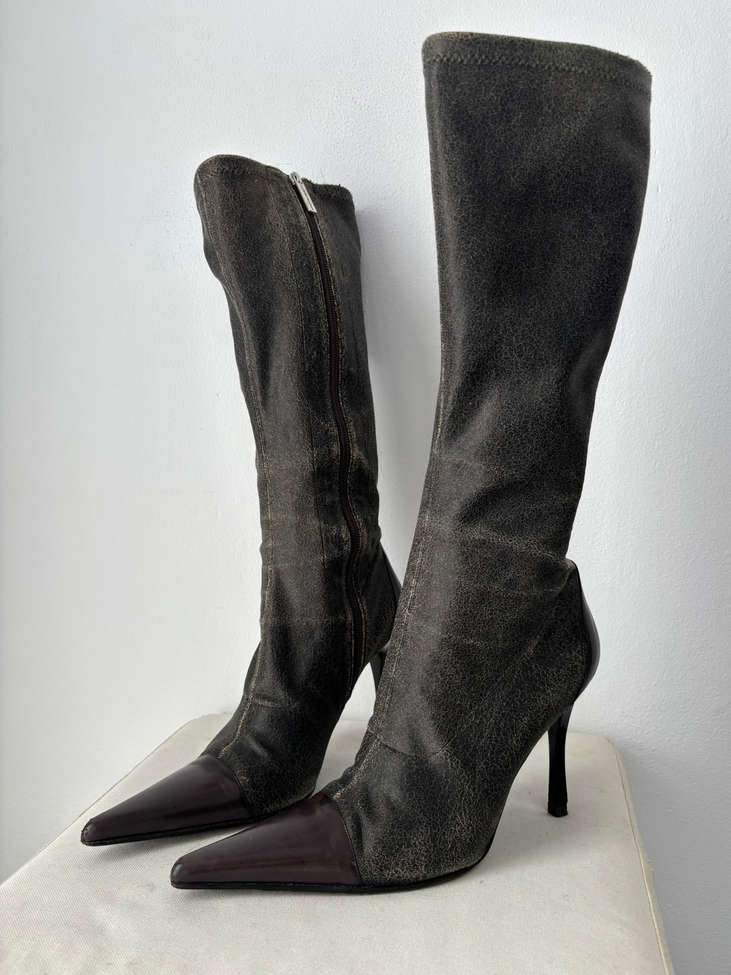 Luciano Padovan Brown Leather heeled boots