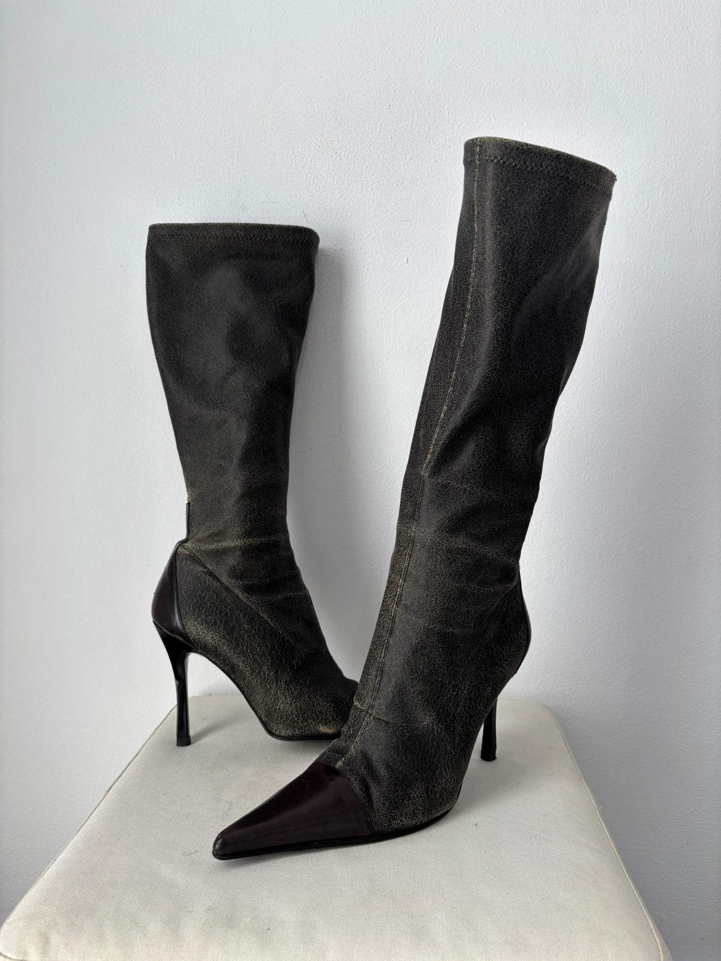 Luciano Padovan Brown Leather heeled boots