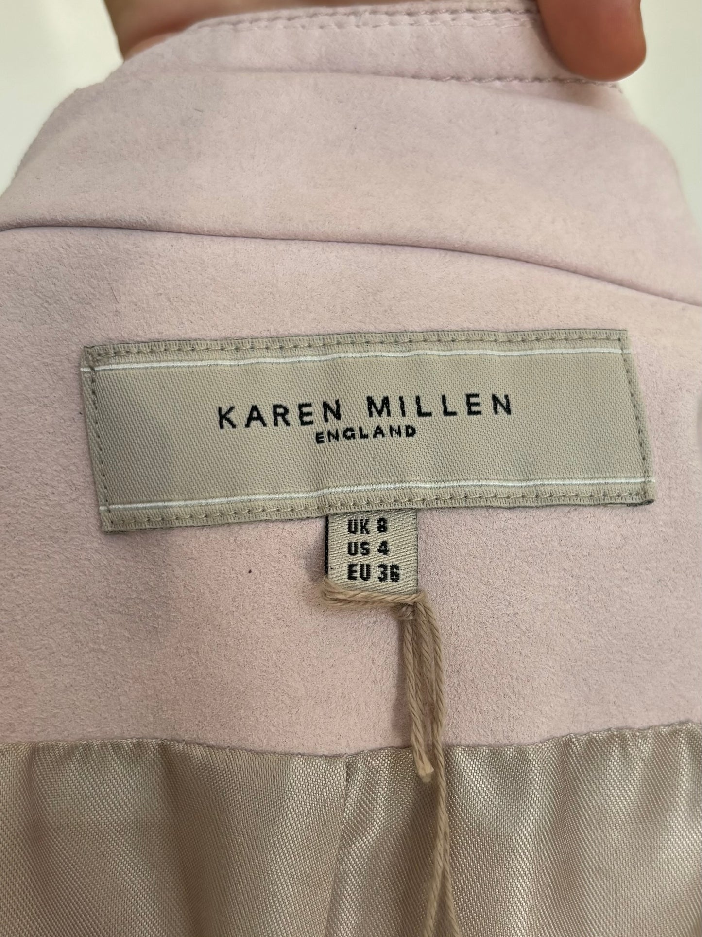 Karen Millen pink suede jacket