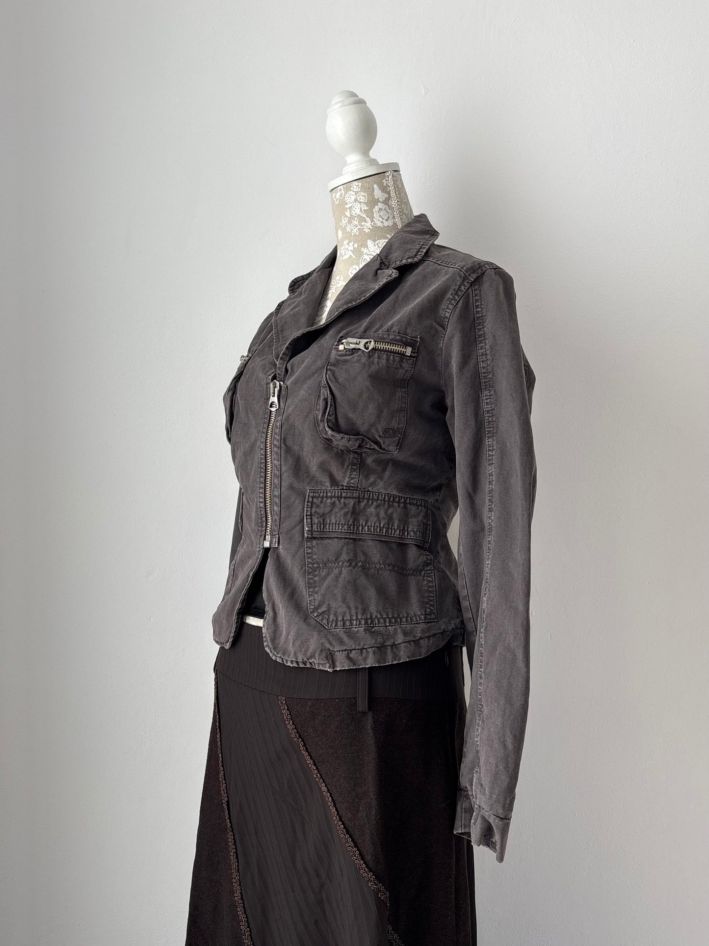 Grey cargo jacket
