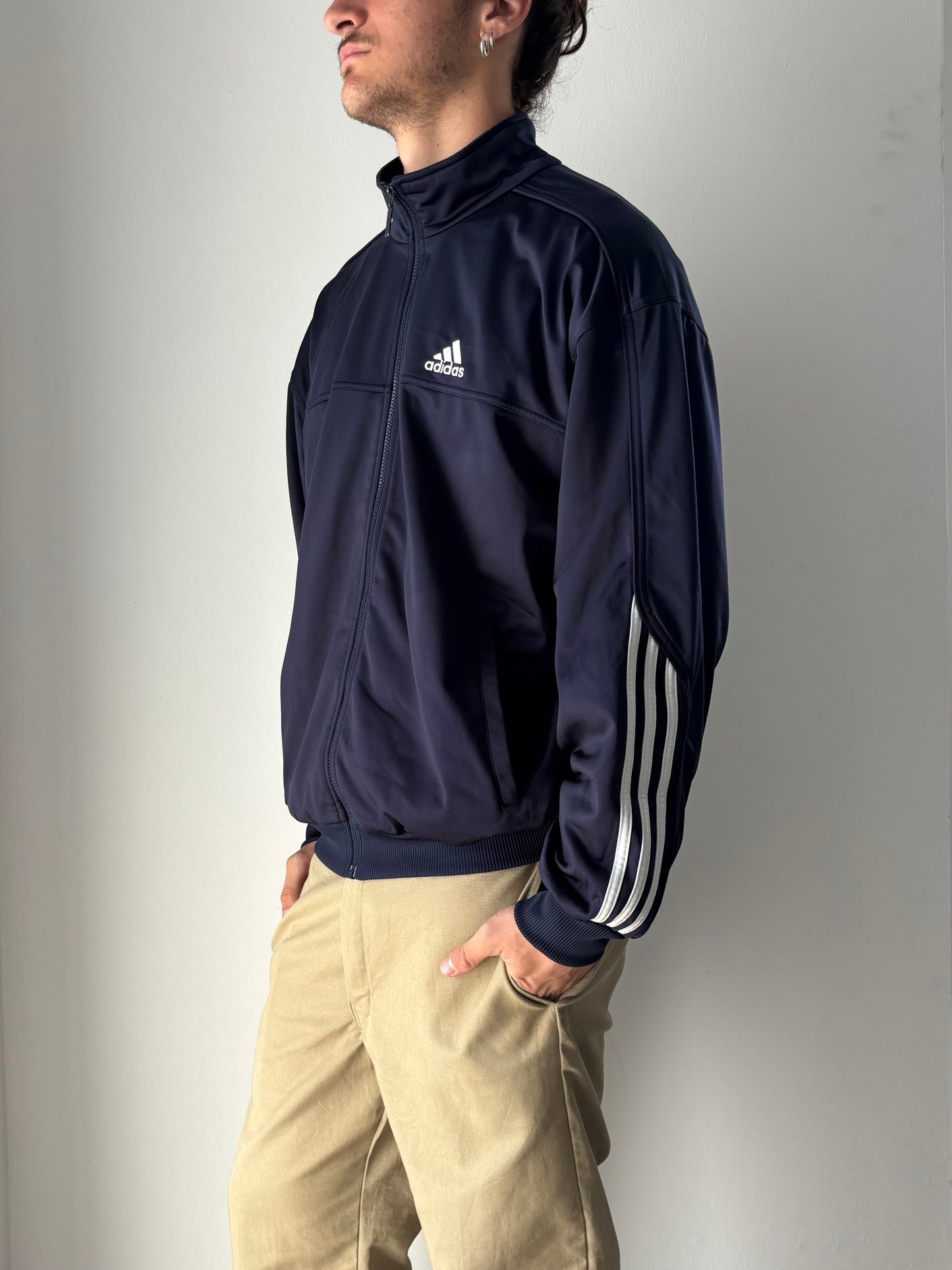 Adidas blue zip up jacket