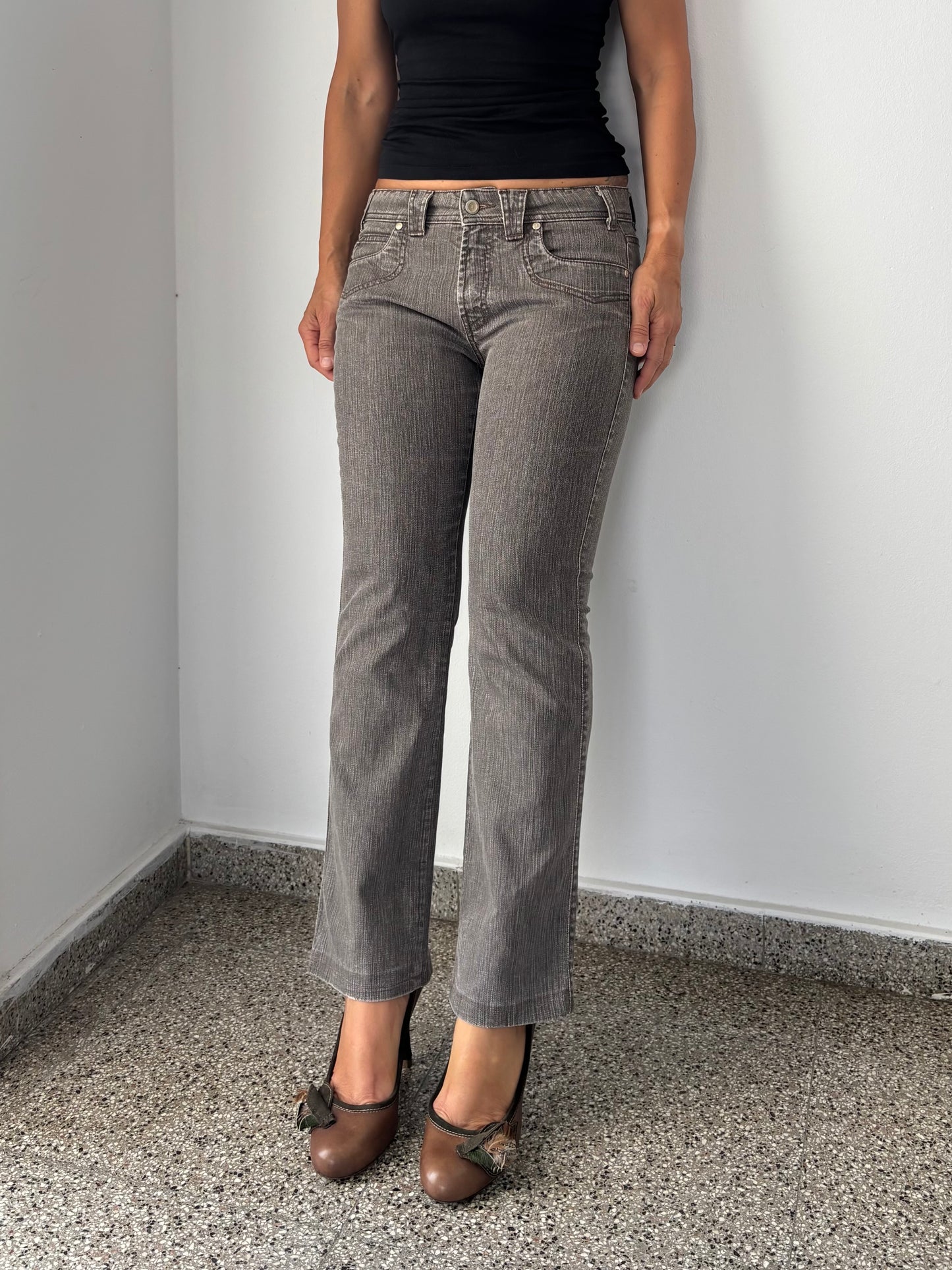 Trussardi jeans with brown pocket details