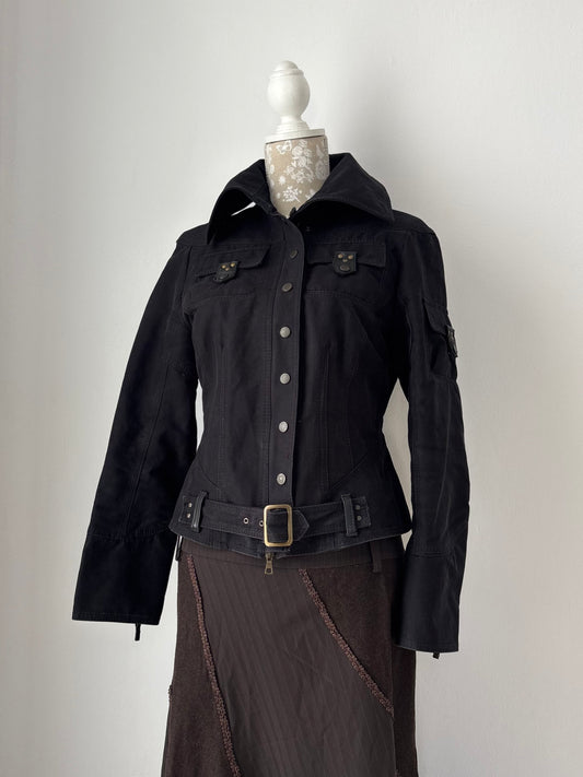 Massimo Rebecchi black jacket with buckle detail